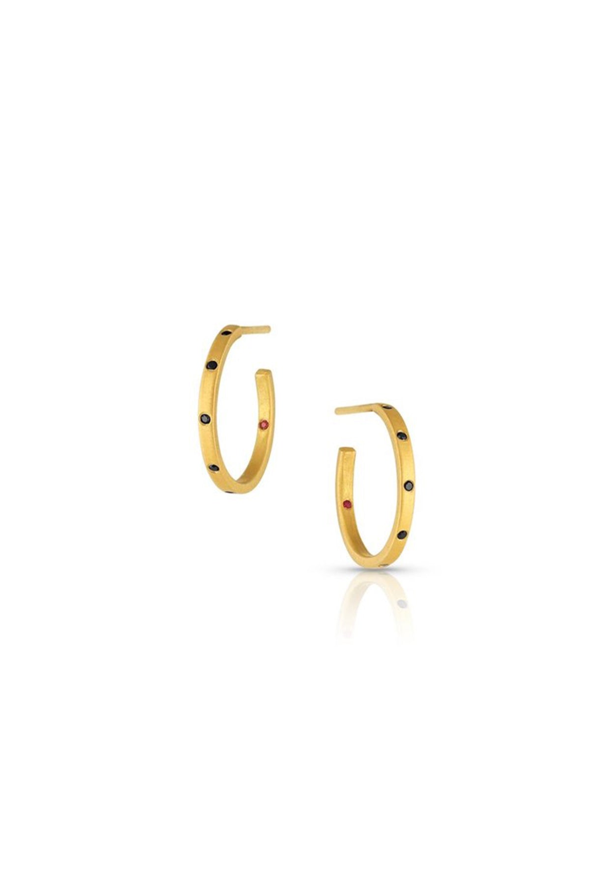 HERNSDORF | SMALL BLACK DIAMOND LOVE HOOPS