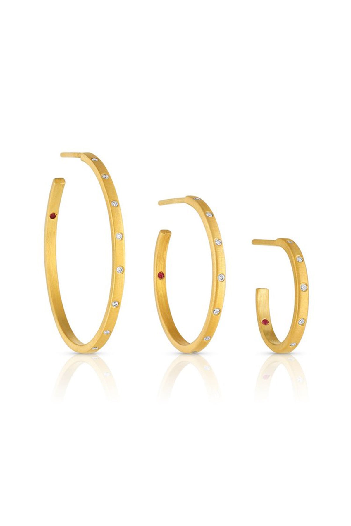 HERNSDORF | LARGE WHITE DIAMOND LOVE HOOPS