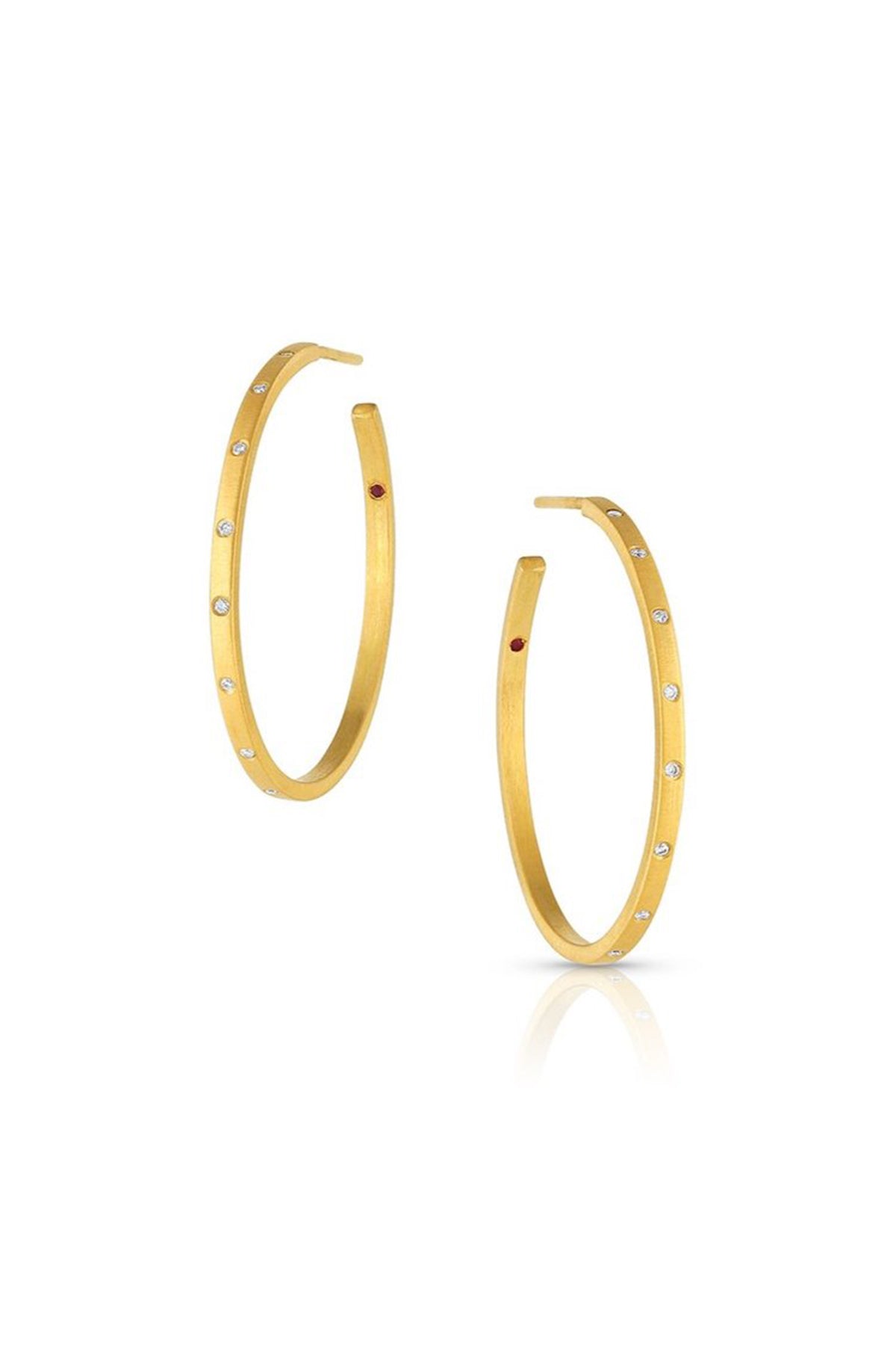 HERNSDORF | XL WHITE DIAMOND LOVE HOOPS