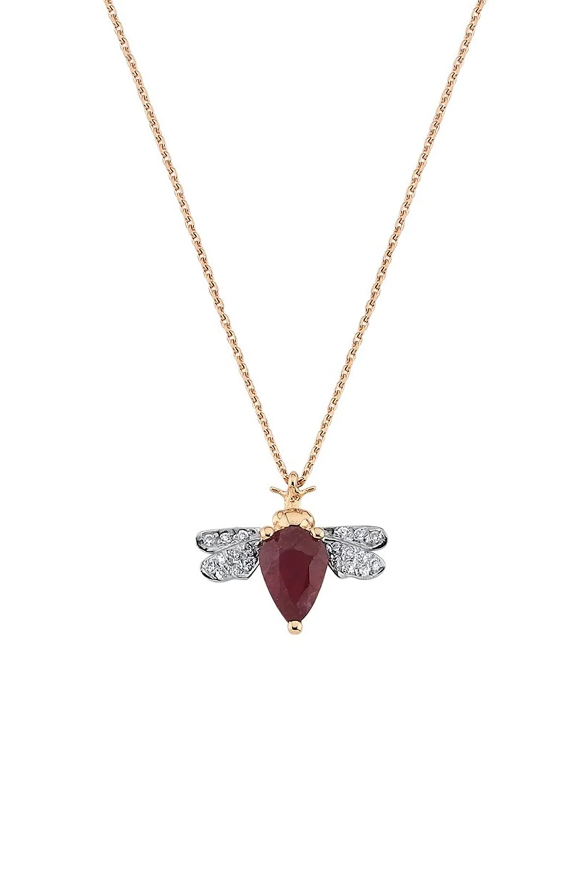 BEE GODDESS | QUEEN BEE BELLA RUBY NECKLACE - MAXFIELD LA