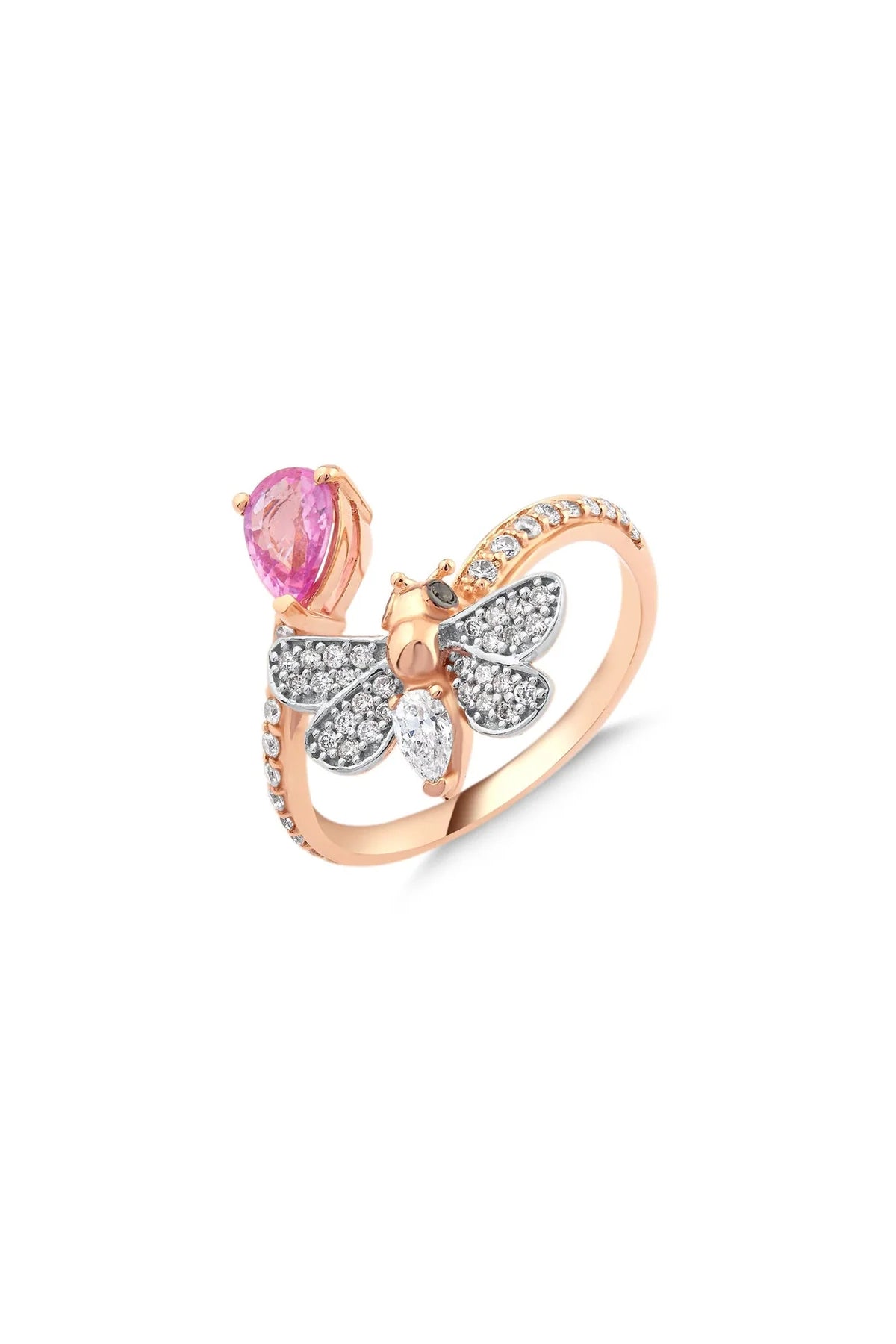 BEE GODDESS | QUEEN BEE MELISSA PINK SAPPHIRE RING