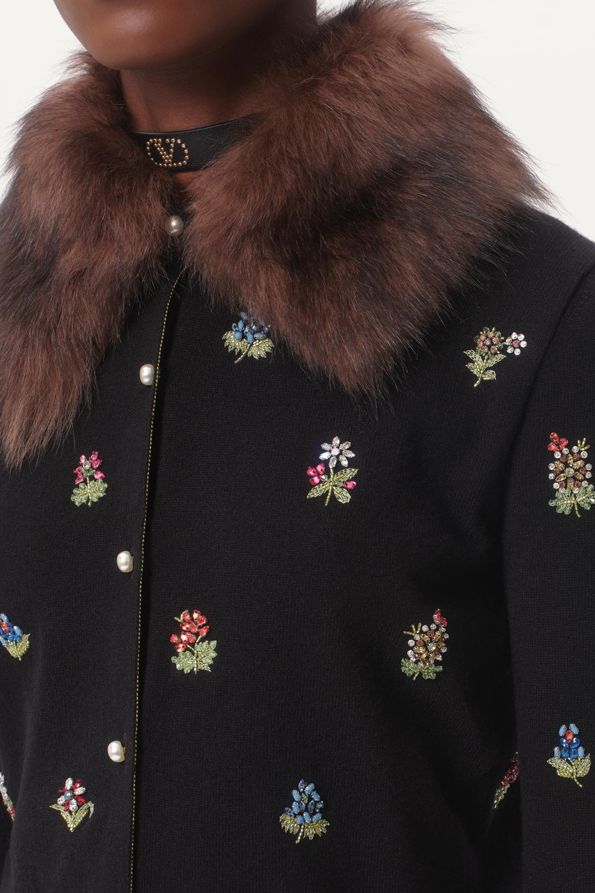 VALENTINO | EMBROIDERED CARDIGAN