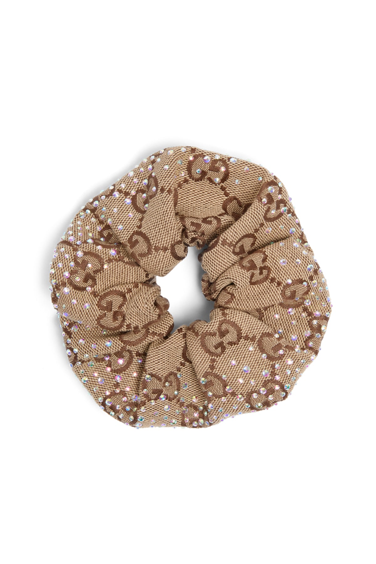 GUCCI | GG CANVAS SCRUNCHIE WITH CRYSTALS - MAXFIELD LA