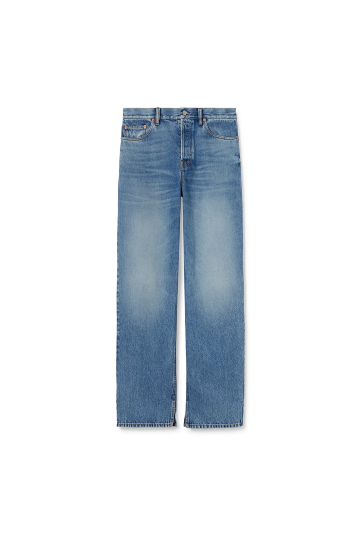 GUCCI | DENIM PANT WITH GUCCI LABEL - MAXFIELD LA