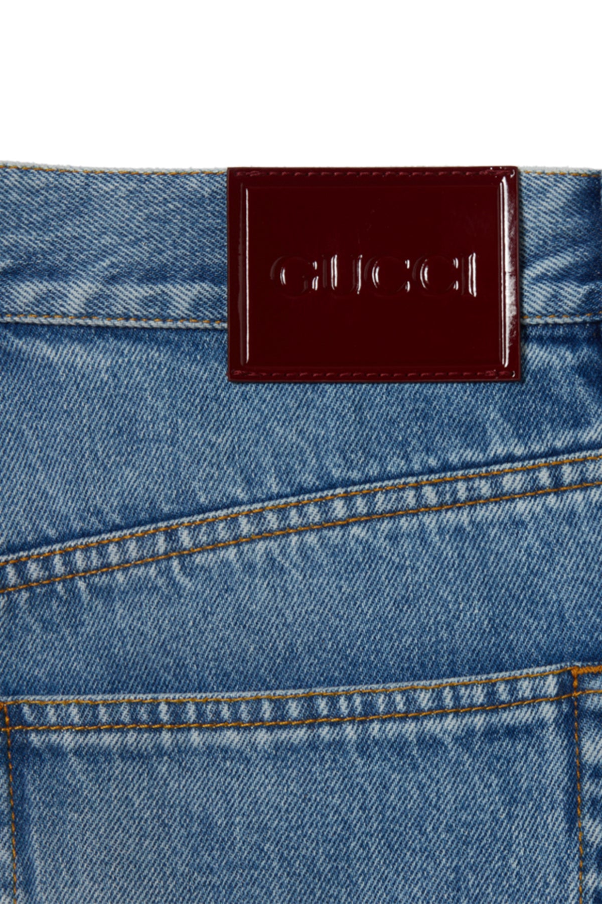 GUCCI | DENIM PANT WITH GUCCI LABEL