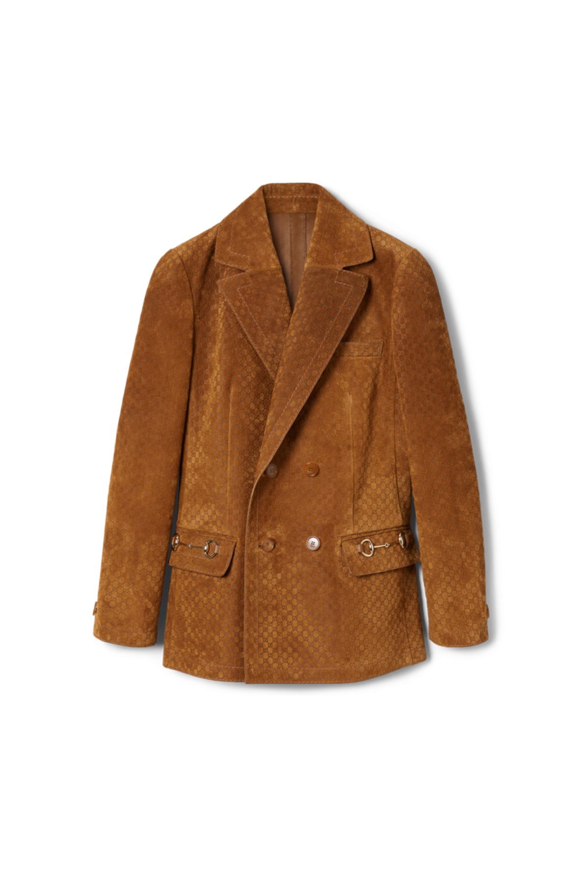 GUCCI | GG SUEDE DOUBLE-BREASTED JACKET - MAXFIELD LA