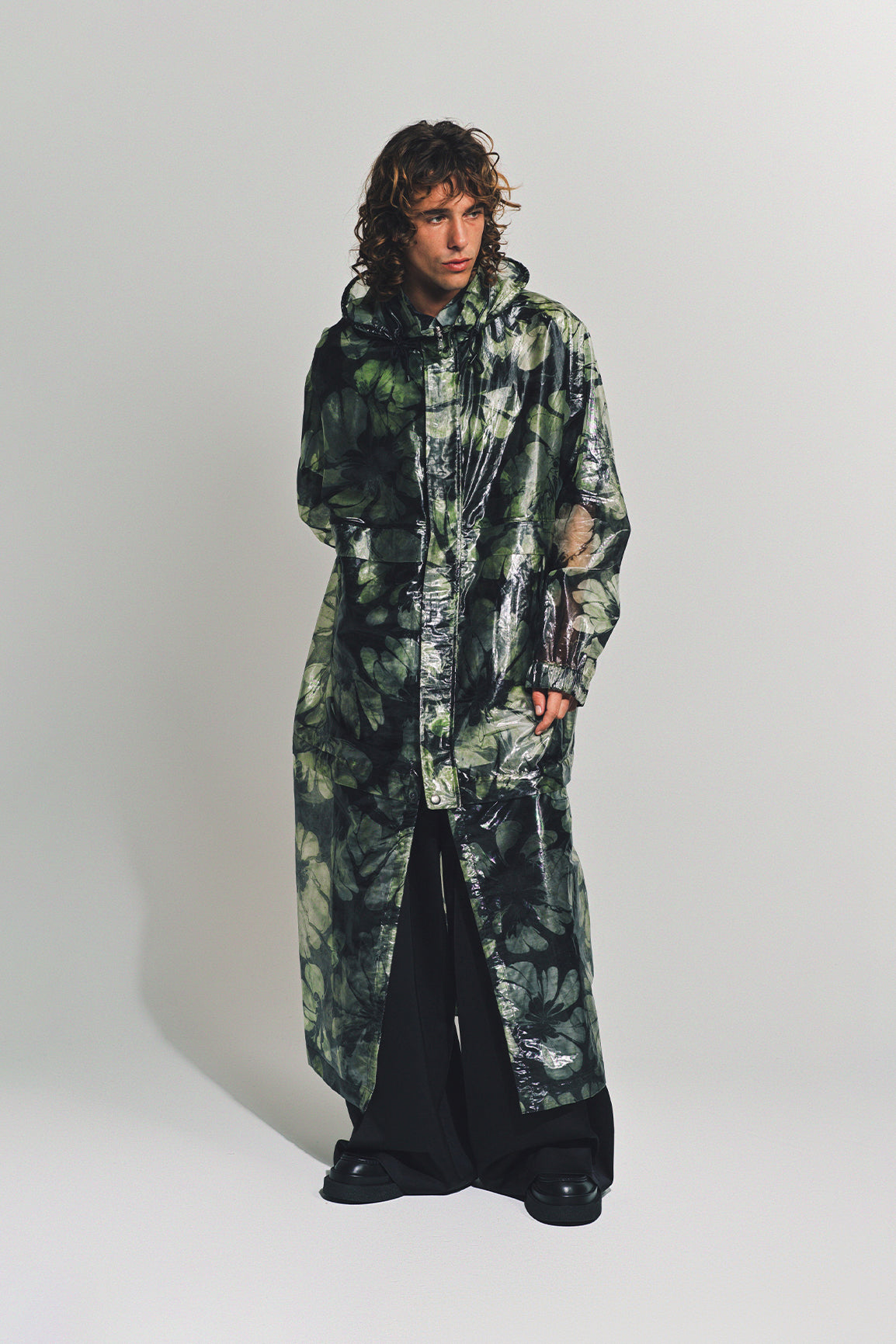 DRIES VAN NOTEN | PRINTED HOODED COAT