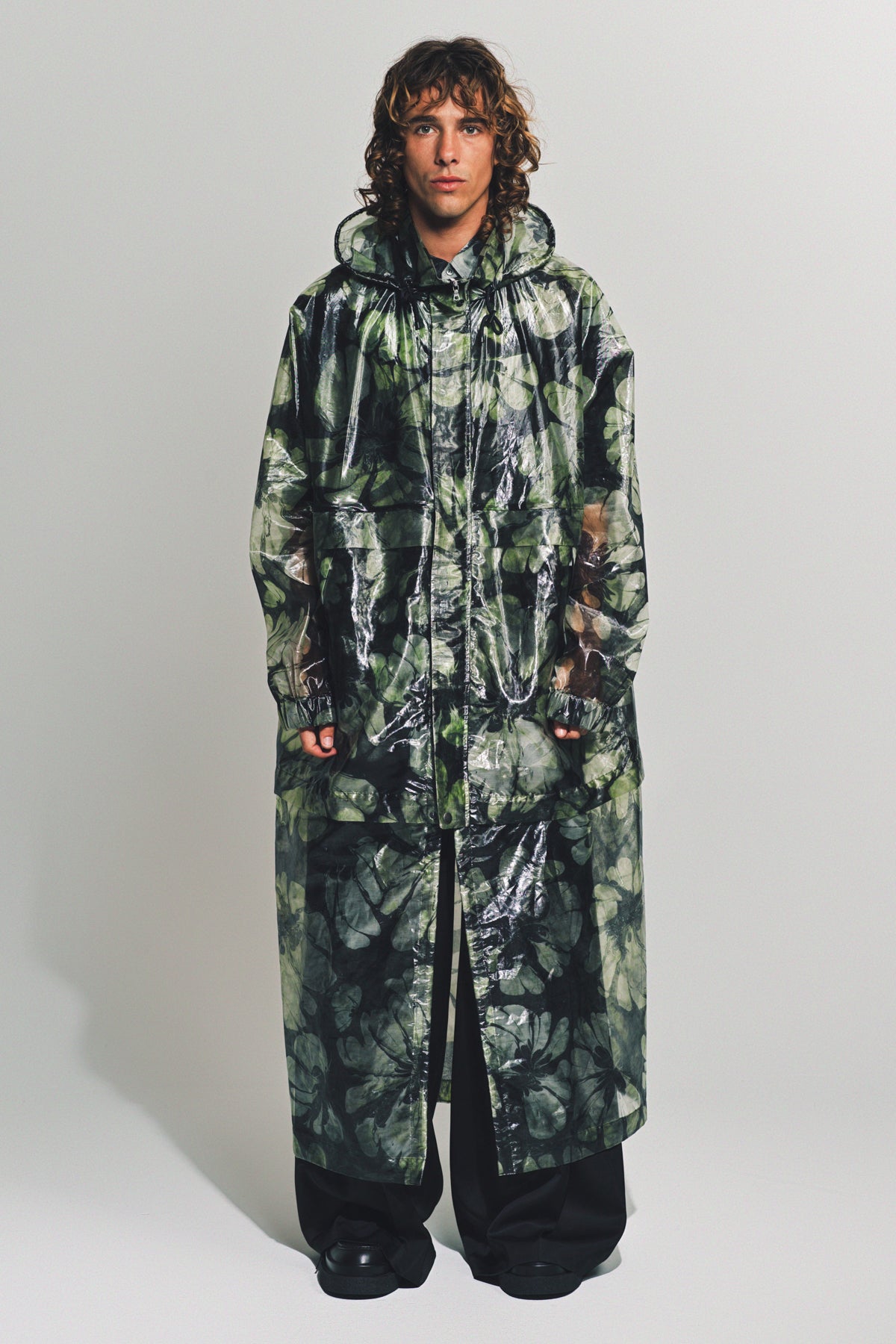 DRIES VAN NOTEN | PRINTED HOODED COAT