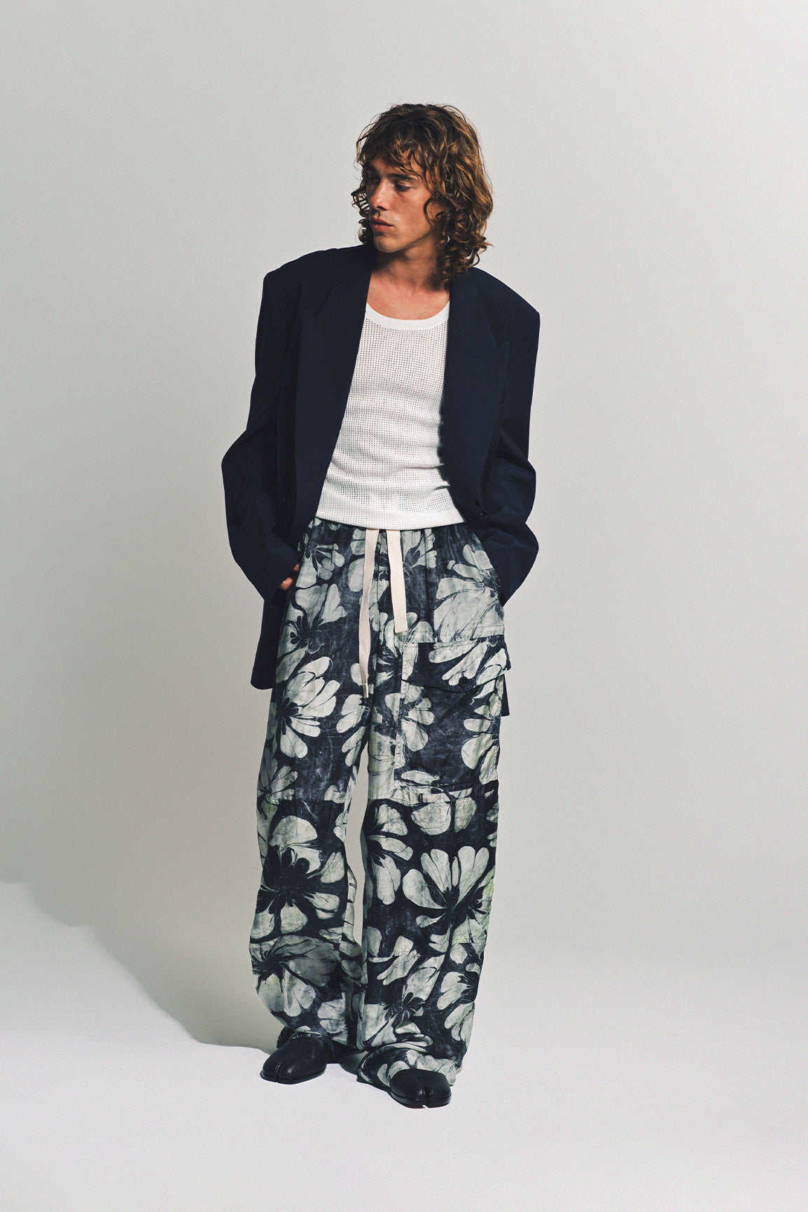 DRIES VAN NOTEN | SILK DRAWSTRING PANTS