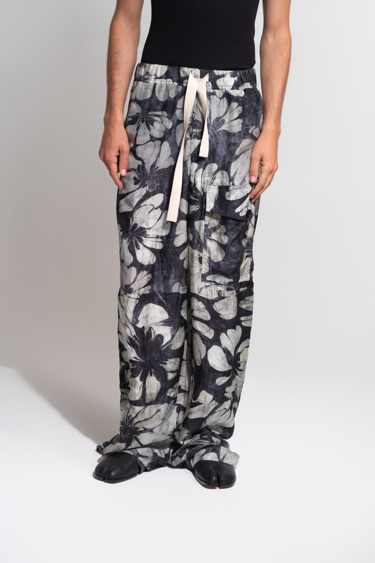 DRIES VAN NOTEN | SILK DRAWSTRING PANTS