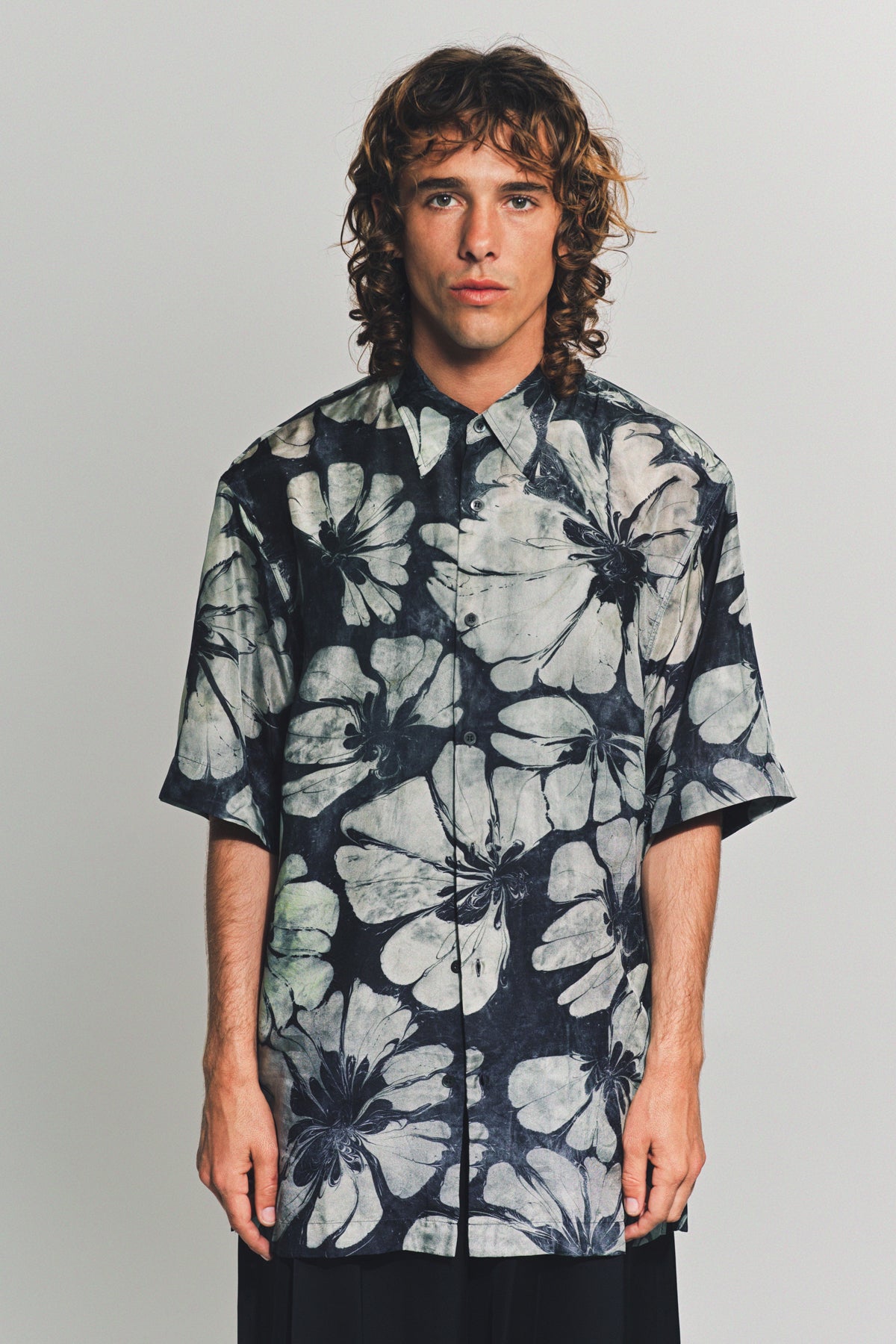 DRIES VAN NOTEN | SILK SHORT SLEEVE SHIRT