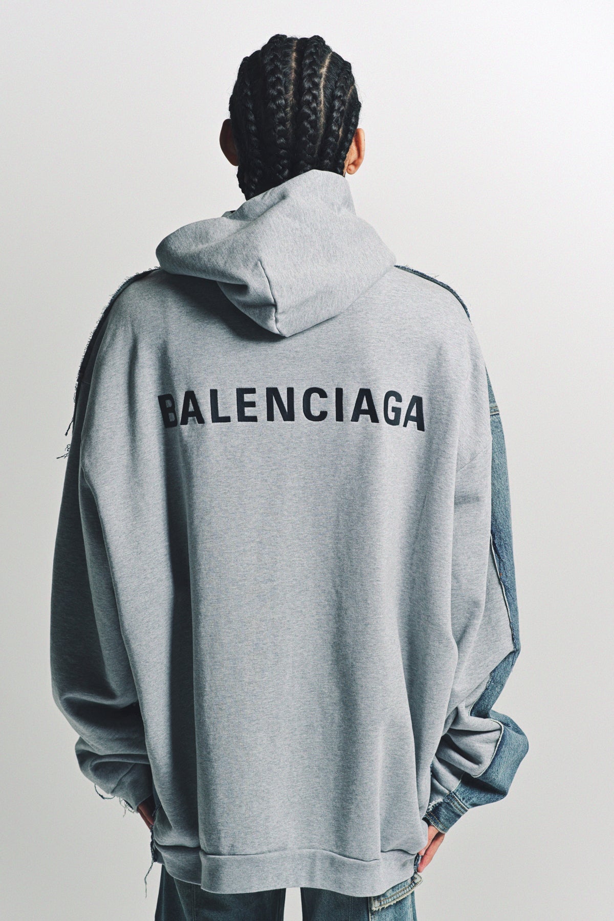 BALENCIAGA | HOODED DENIM JACKET