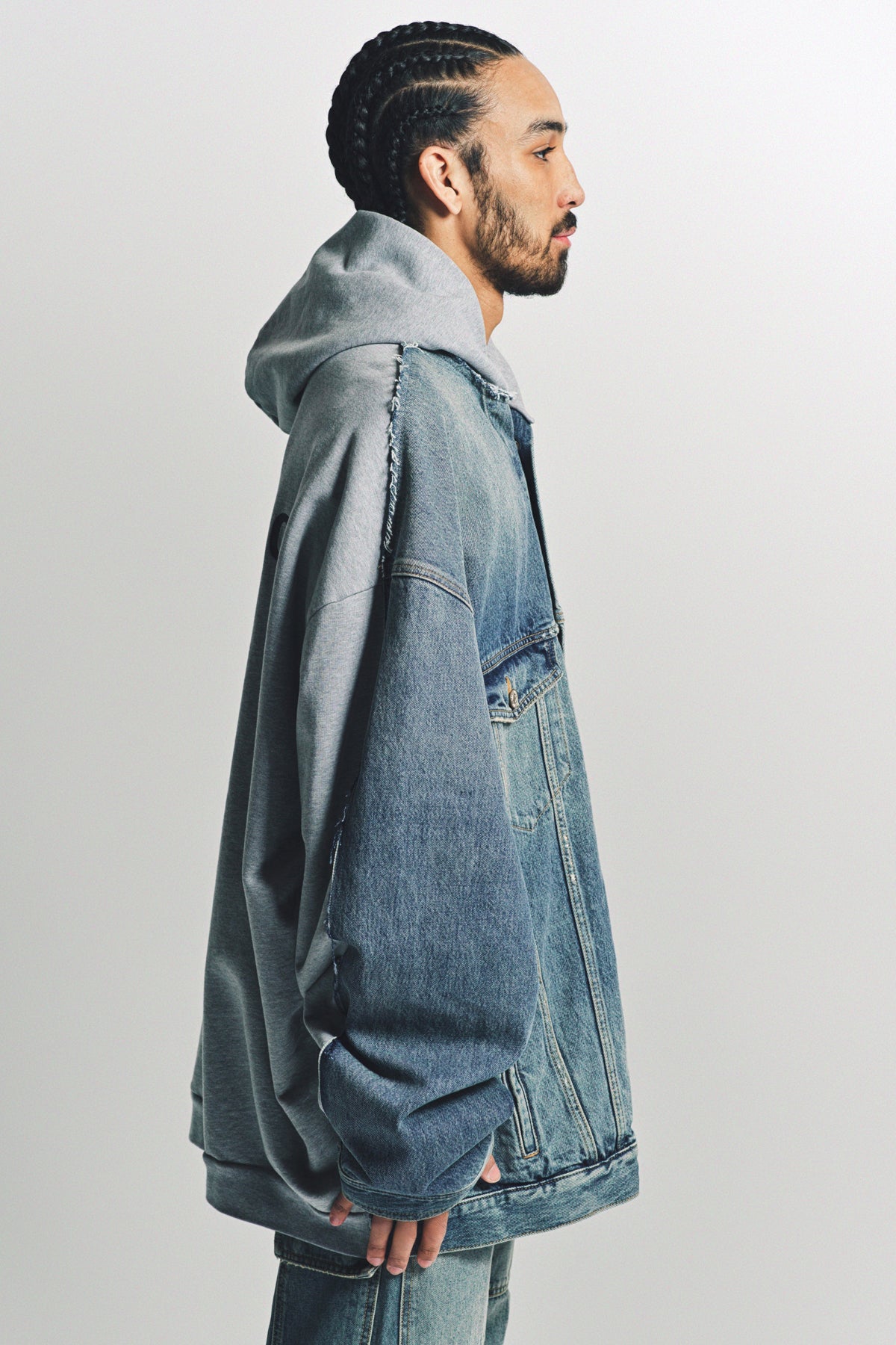 BALENCIAGA | HOODED DENIM JACKET