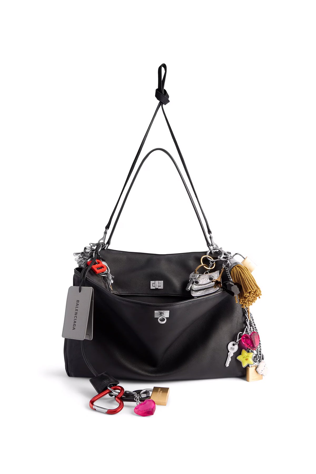 BALENCIAGA | RODEO LARGE HANDBAG USED EFFECT WITH CHARMS - MAXFIELD LA