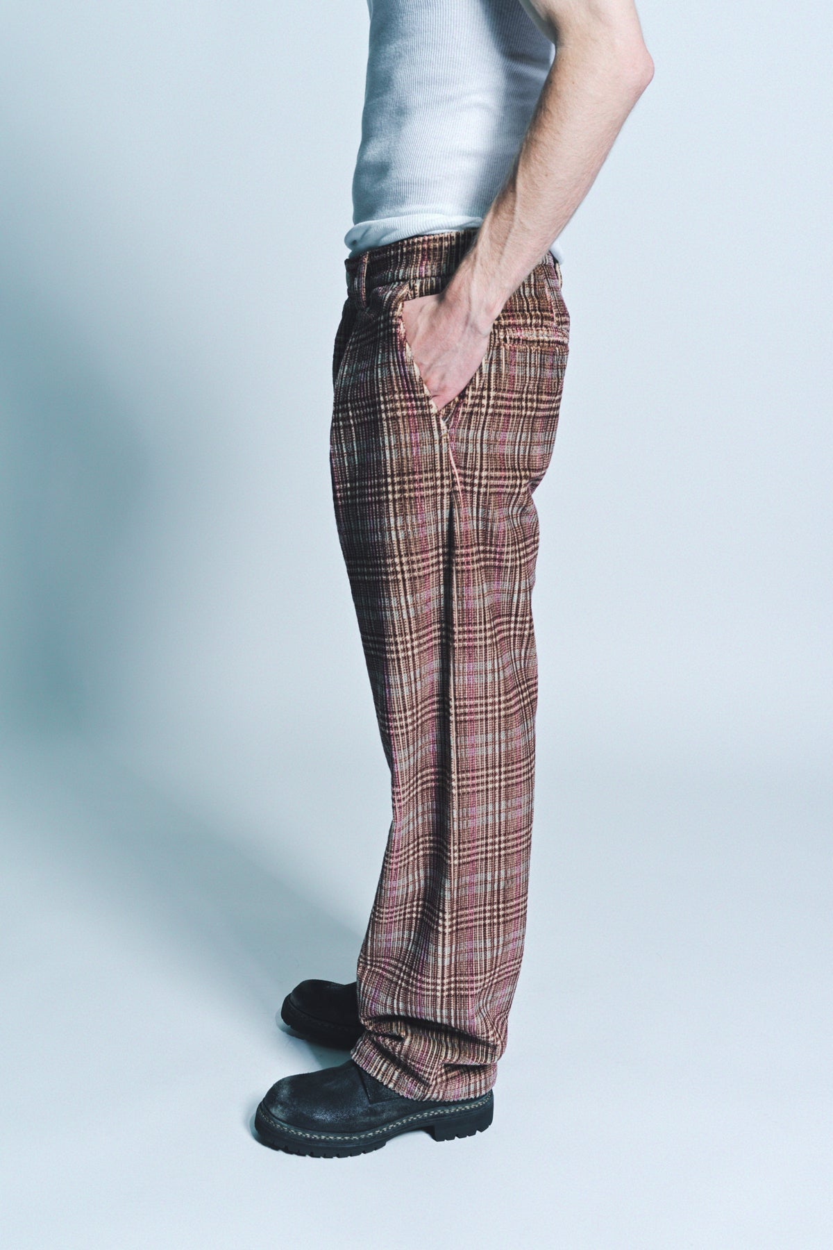 THE ELDER STATESMAN | JOCKY PLAID CORD PANTS