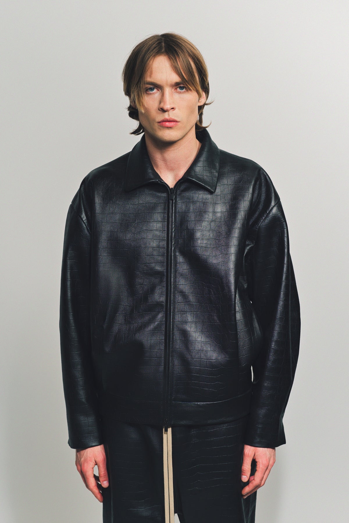 FEAR OF GOD | CROCODILE EMBOSSED LEATHER JACKET