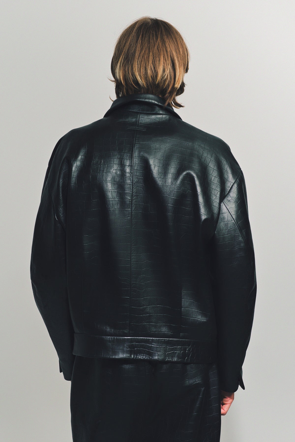 FEAR OF GOD | CROCODILE EMBOSSED LEATHER JACKET