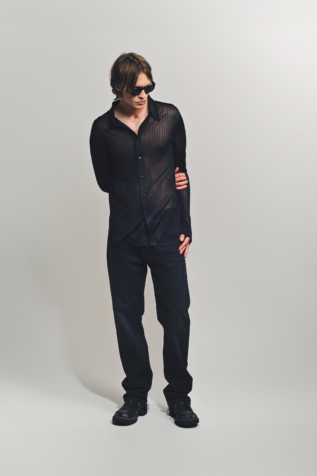 SAPIO | NO. 16 JACQUARD RIB LONG SLEEVE SHIRT