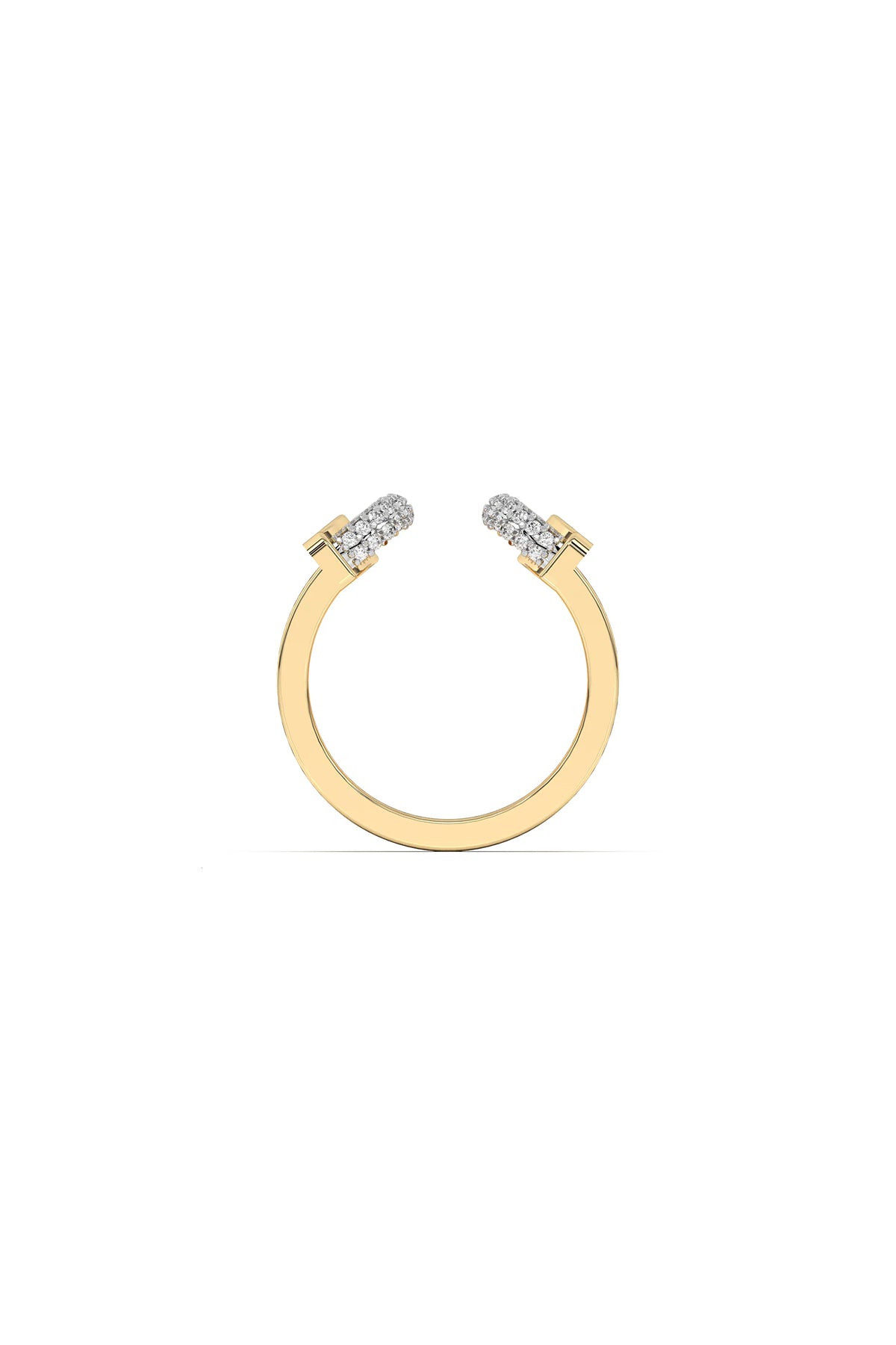 WYLD BOX | DOPPIA LUNA PAVE DIAMOND RING - MAXFIELD LA