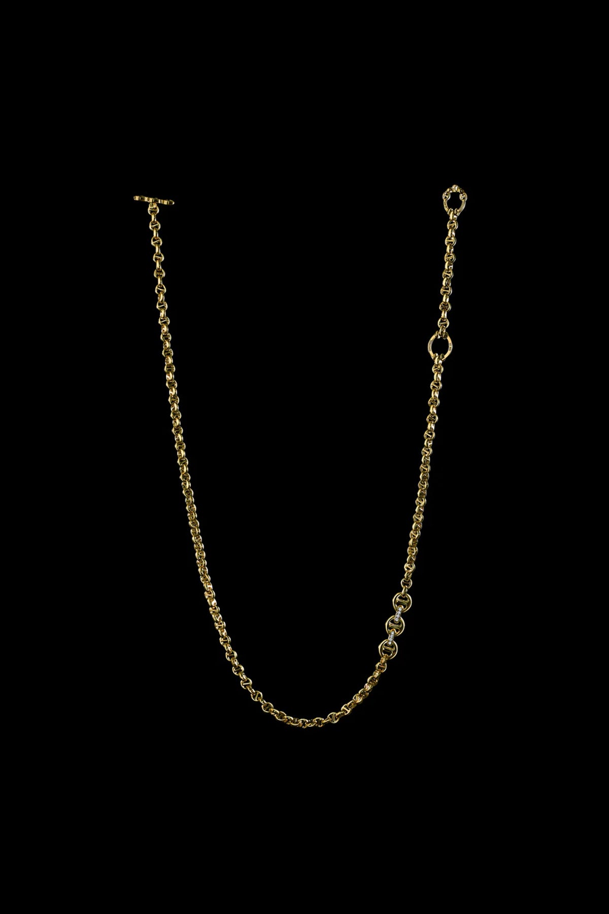 HOORSENBUHS | 18K GOLD OPEN-LINK DIAMOND NECKLACE