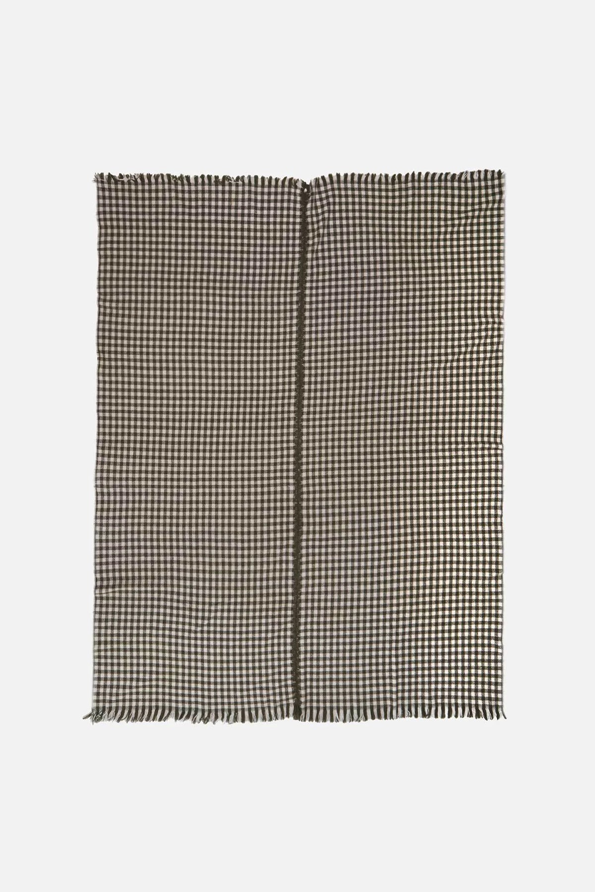 THE ELDER STATESMAN | CIGAR GINGHAM WOVEN THROW - MAXFIELD LA