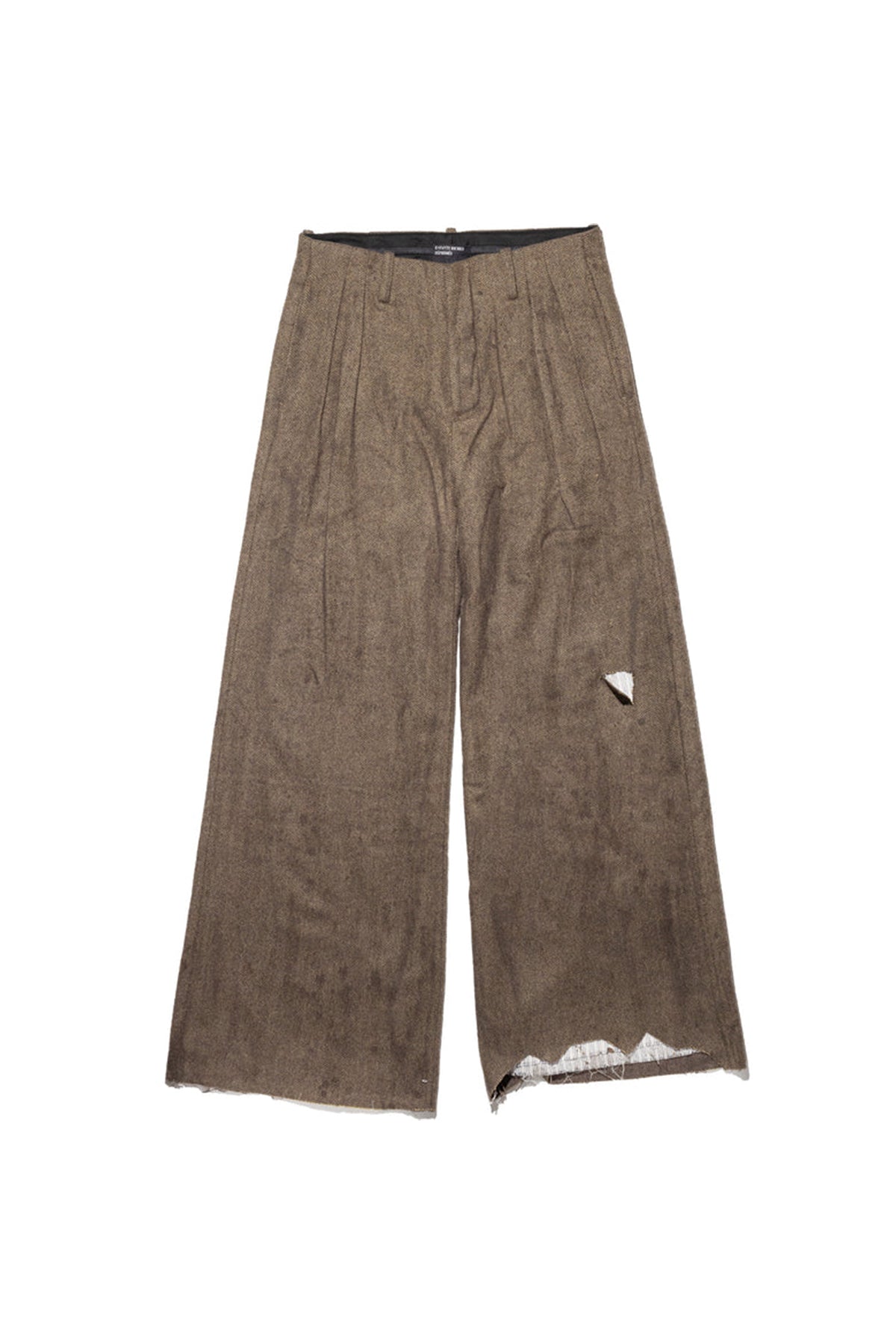 ENFANTS RICHES DÉPRIMÉS | OIL STAINED WIDE LEG FLARE TROUSERS