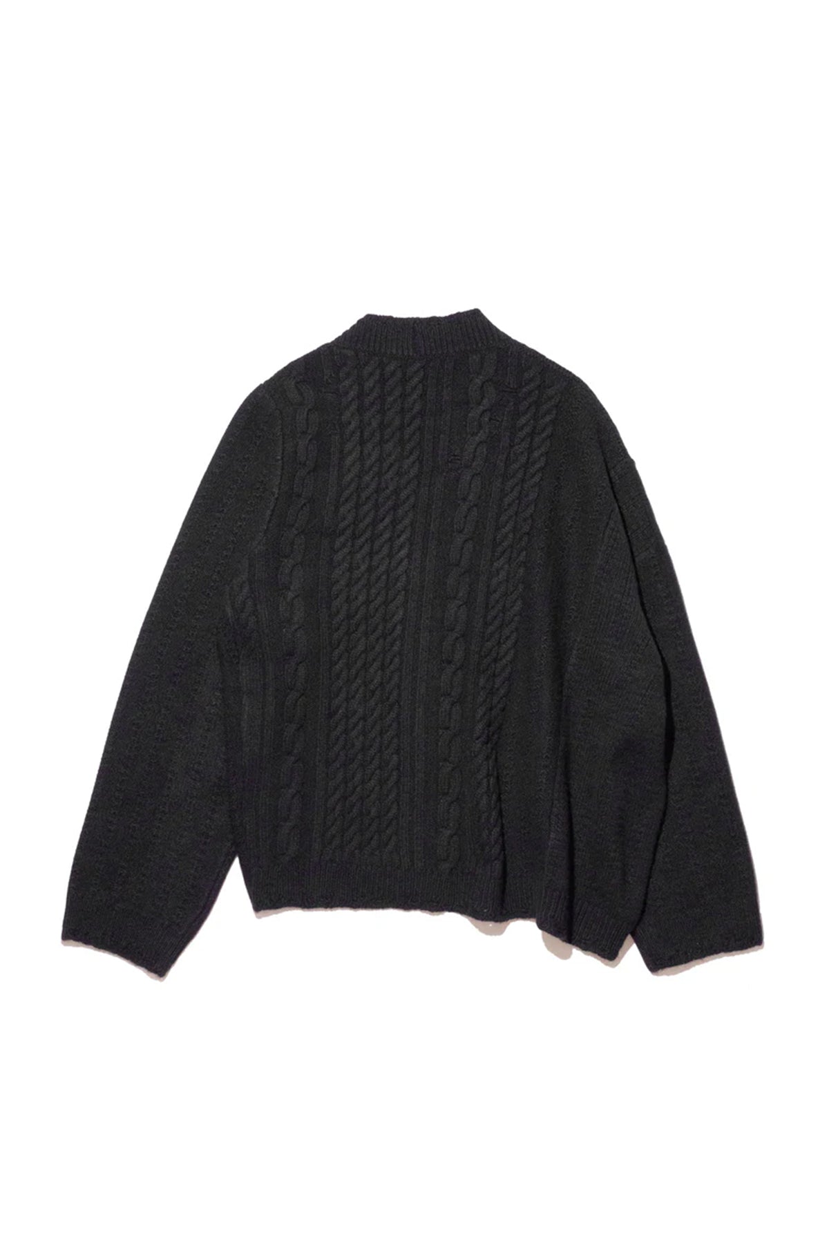 ENFANTS RICHES DÉPRIMÉS | ASYMMETRICAL CABLE KNIT CARDIGAN