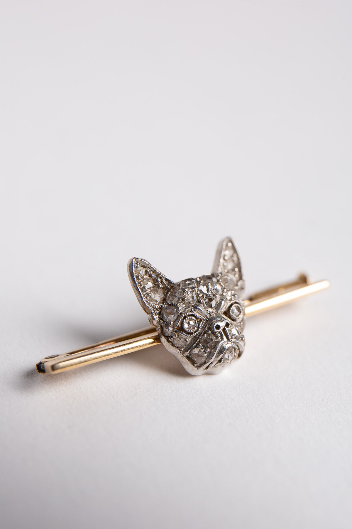 MAXFIELD PRIVATE COLLECTION | 1900'S EDWARDIAN BULLDOG BROOCH - MAXFIELD LA