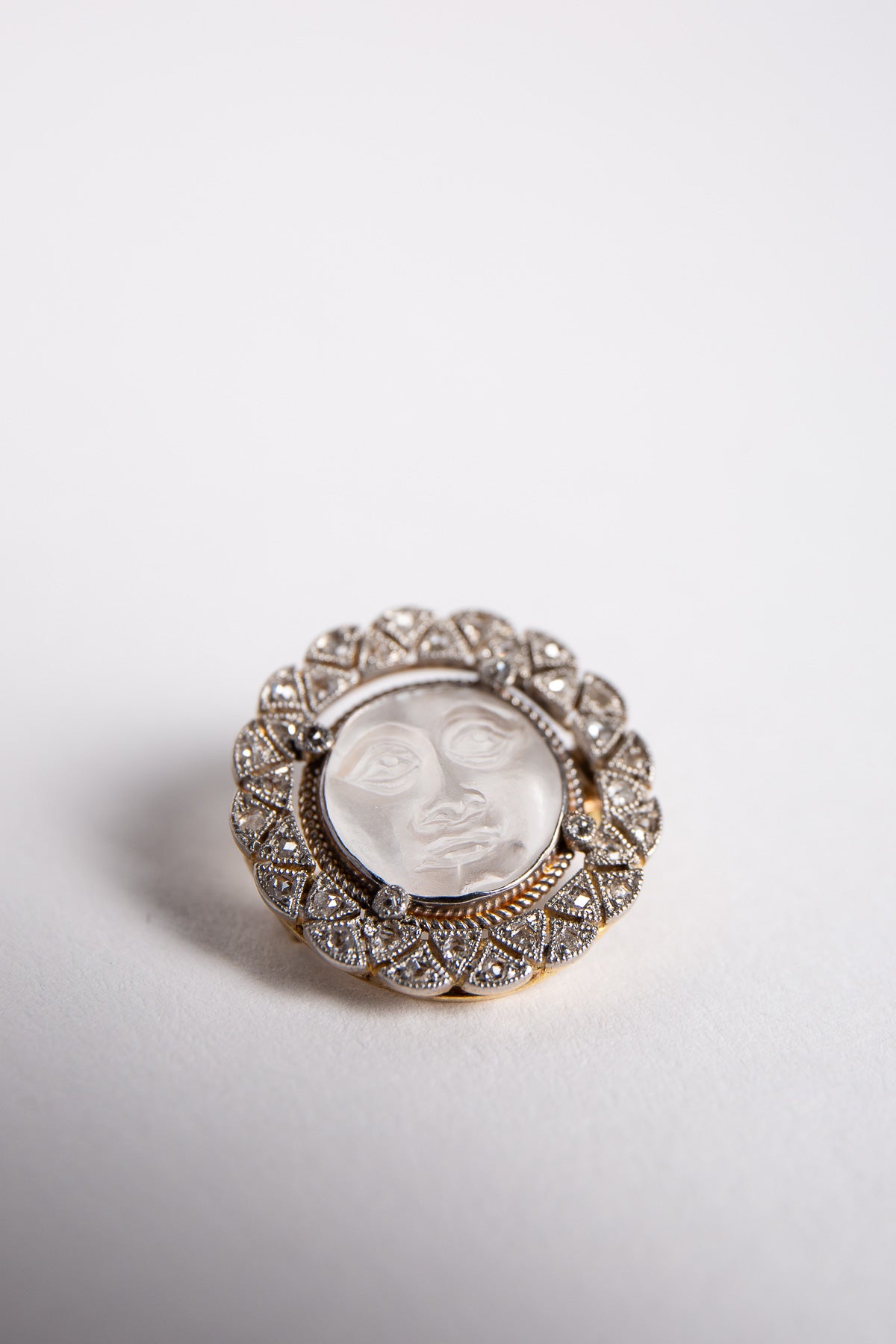 MAXFIELD PRIVATE COLLECTION | VINTAGE EDWARDIAN MOONFACE BROOCH - MAXFIELD LA