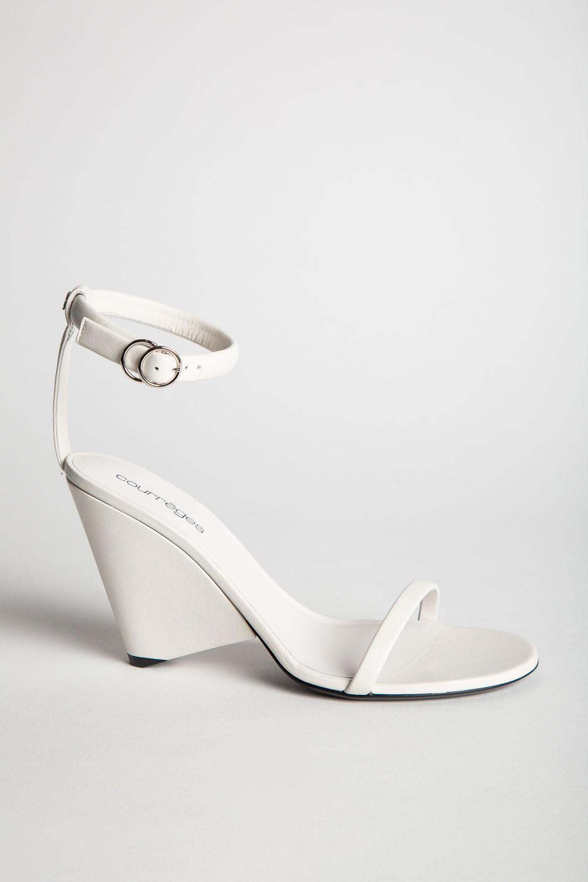 COURRÈGES | OBLIQUE LEATHER SANDALS