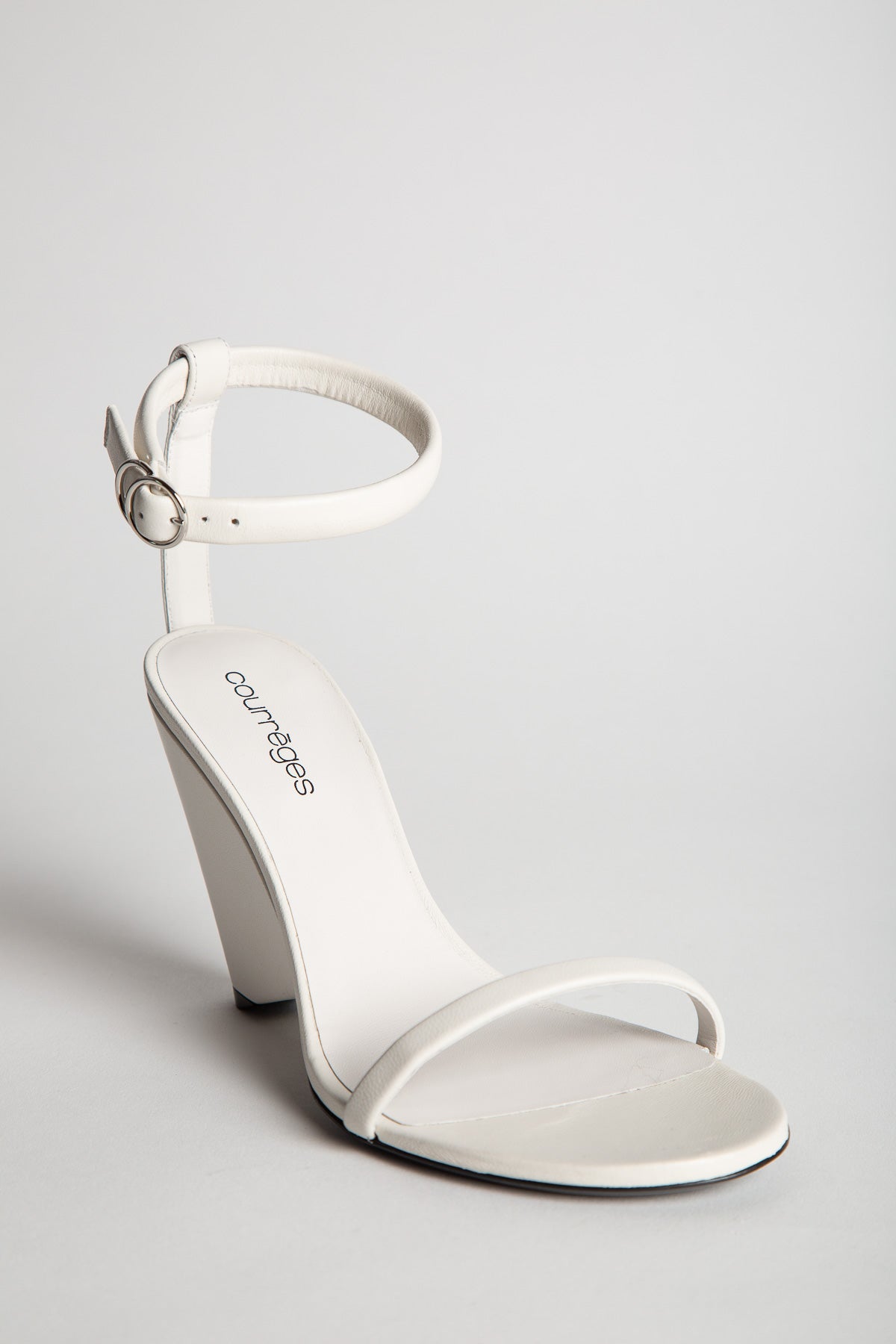 COURRÈGES | OBLIQUE LEATHER SANDALS