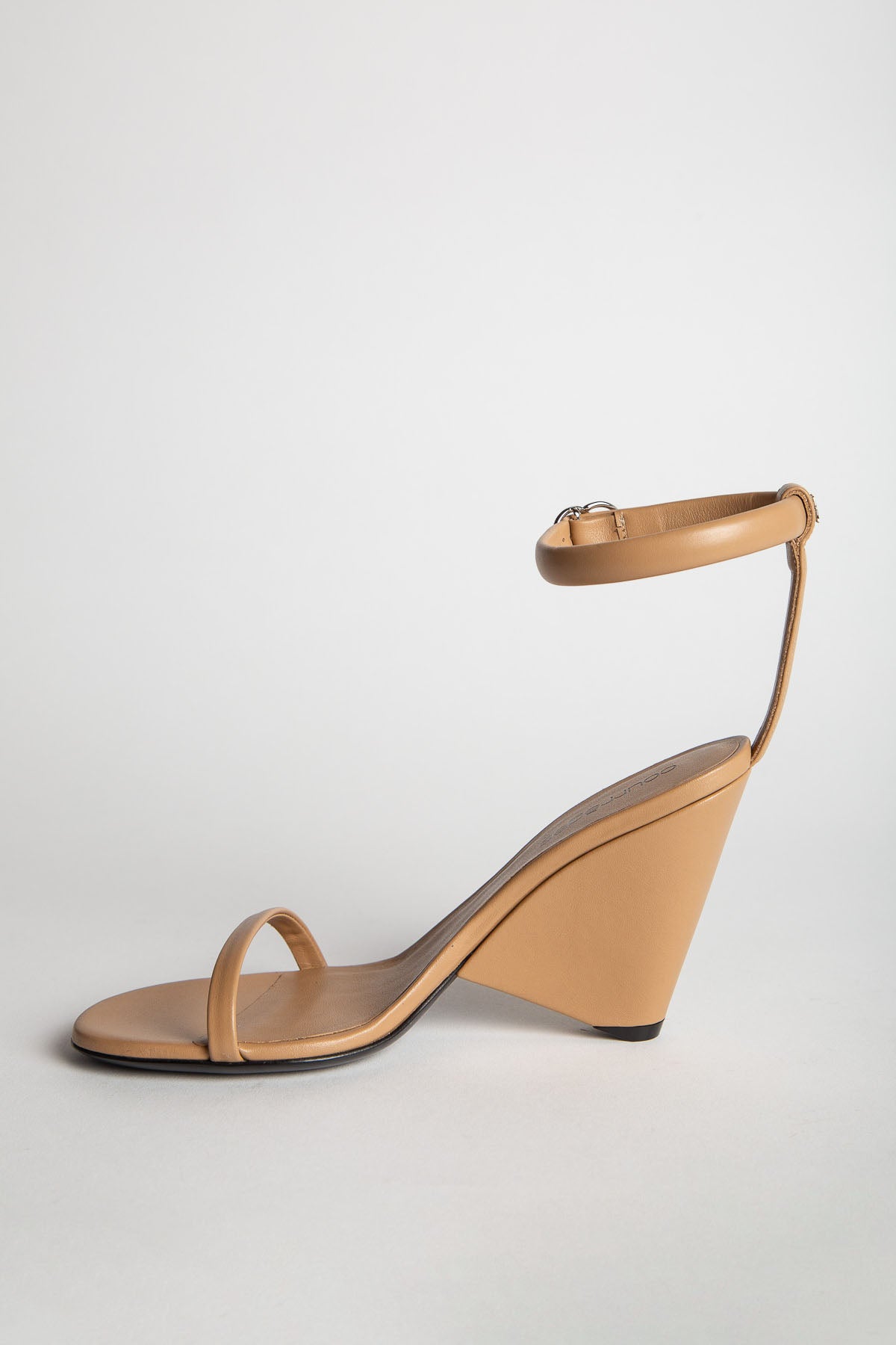 COURRÈGES | OBLIQUE LEATHER SANDALS