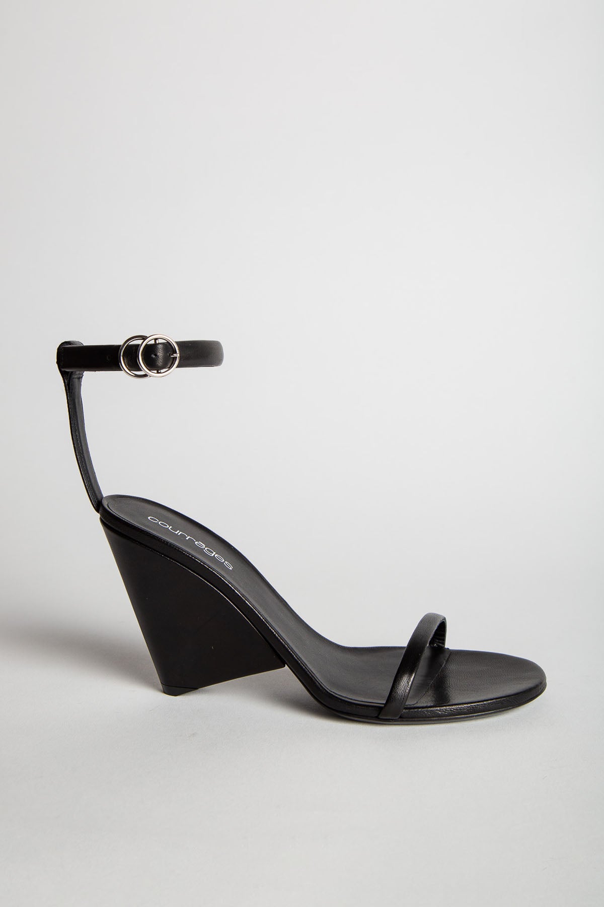 COURRÈGES | OBLIQUE LEATHER SANDALS