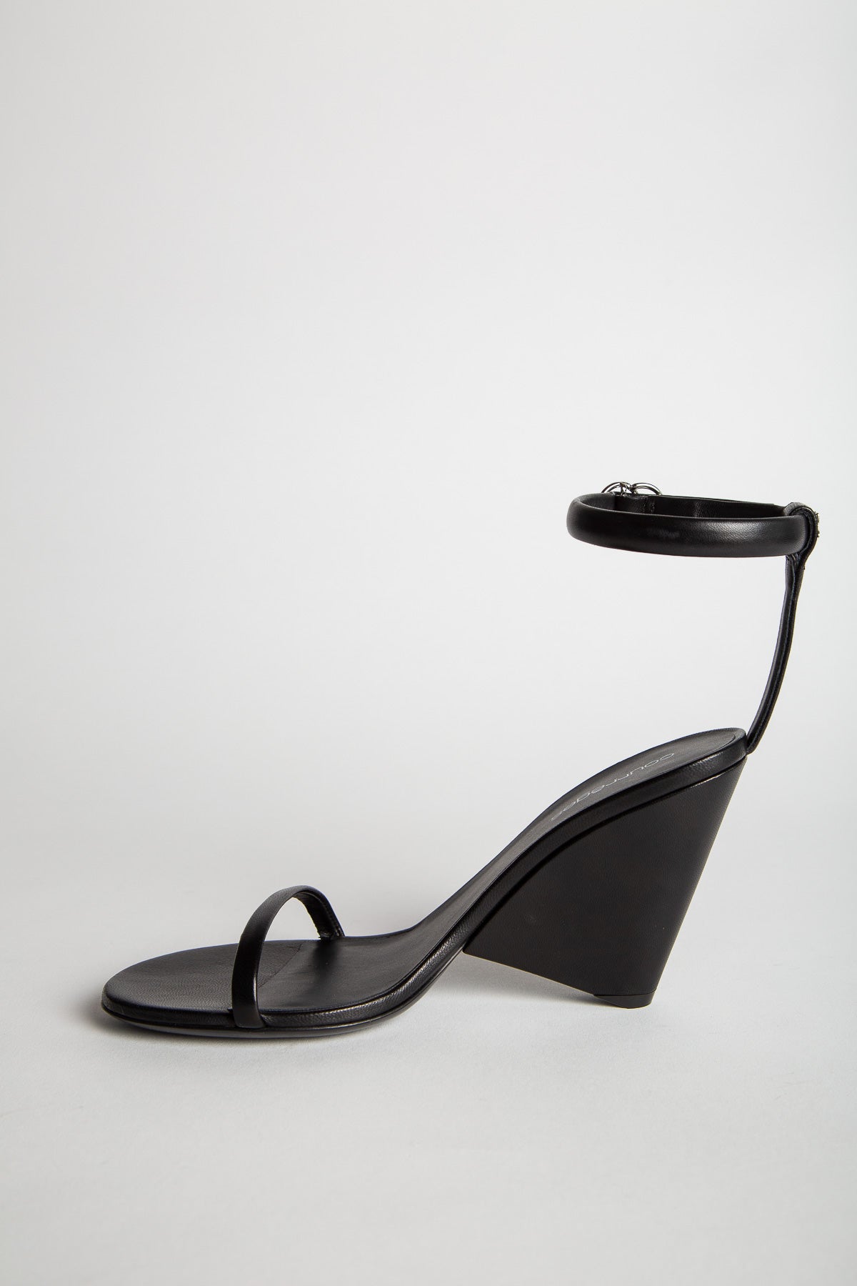 COURRÈGES | OBLIQUE LEATHER SANDALS