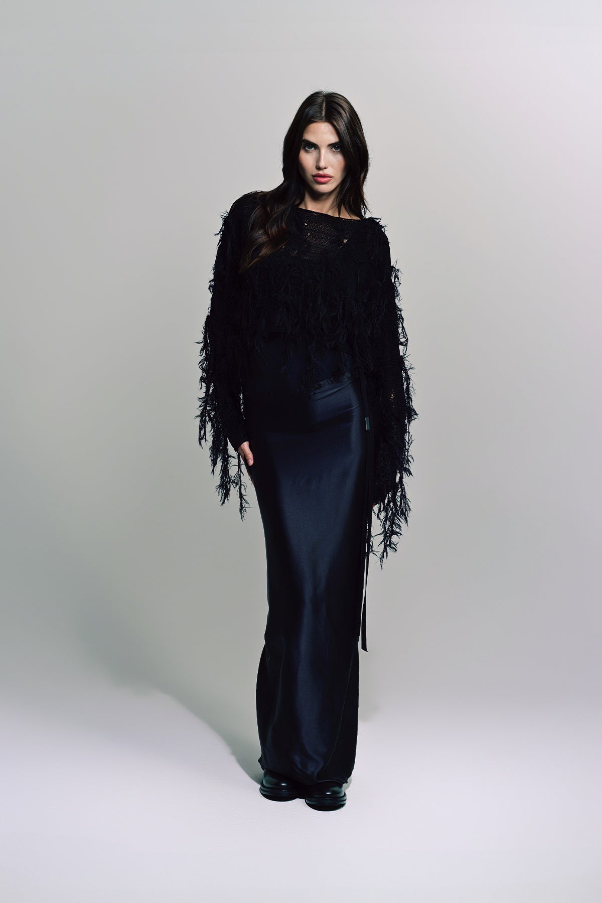 ANN DEMEULEMEESTER | VILTA EMBROIDERED FEATHER SWEATER