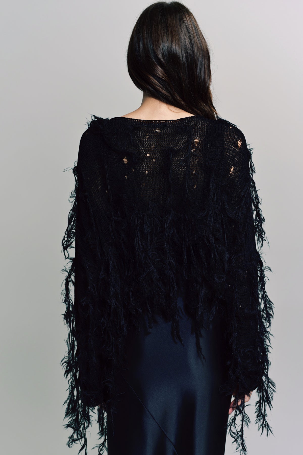 ANN DEMEULEMEESTER | VILTA EMBROIDERED FEATHER SWEATER