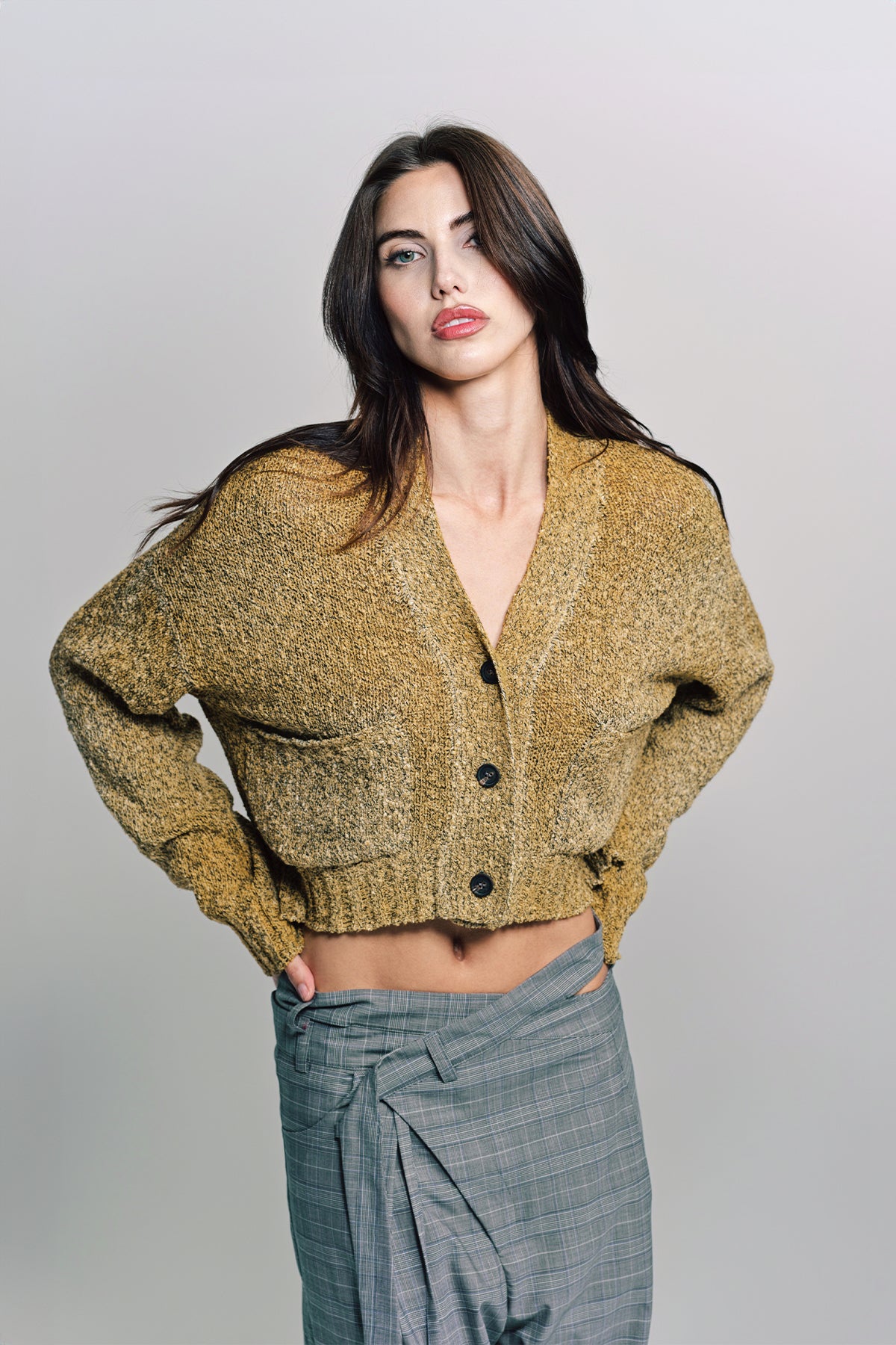 AVANT TOI | MOULINE BOXY CARDIGAN