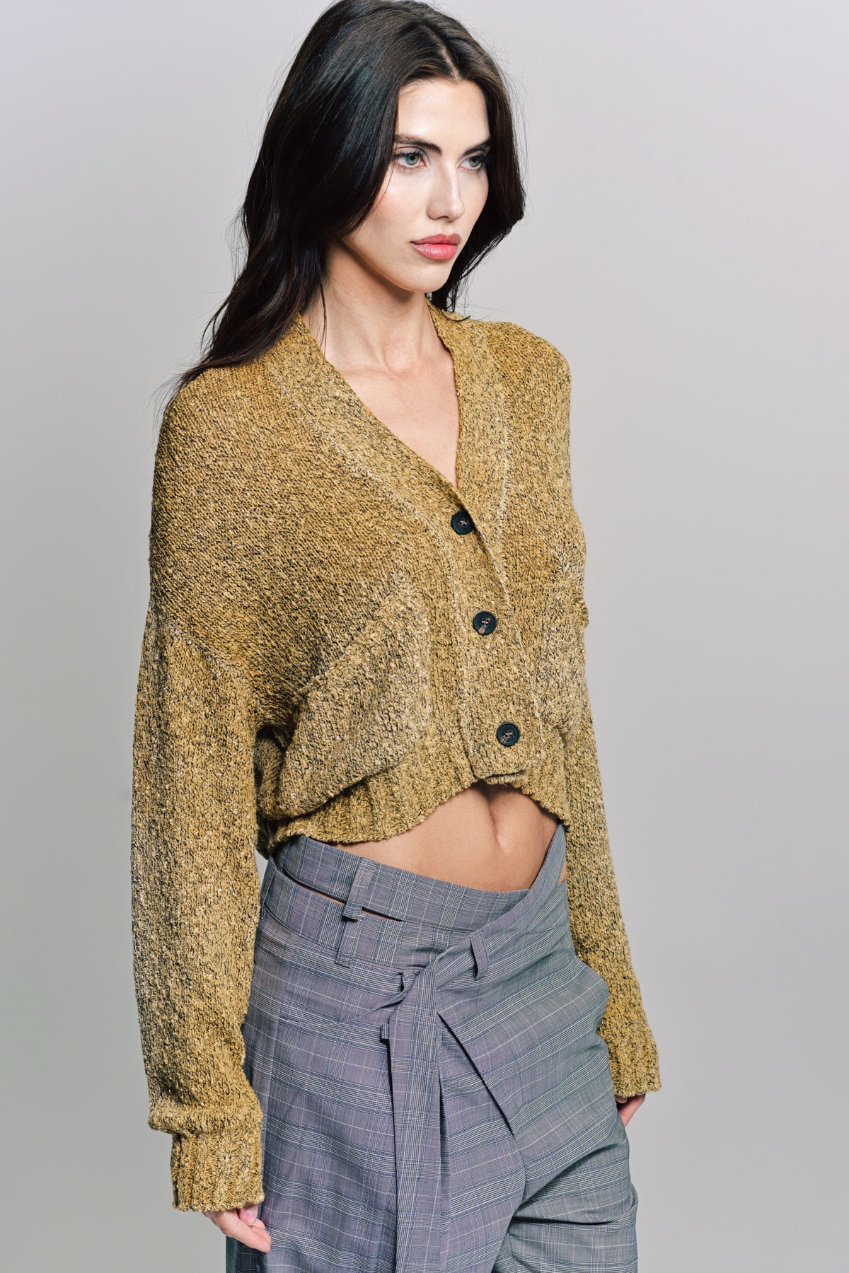 AVANT TOI | MOULINE BOXY CARDIGAN