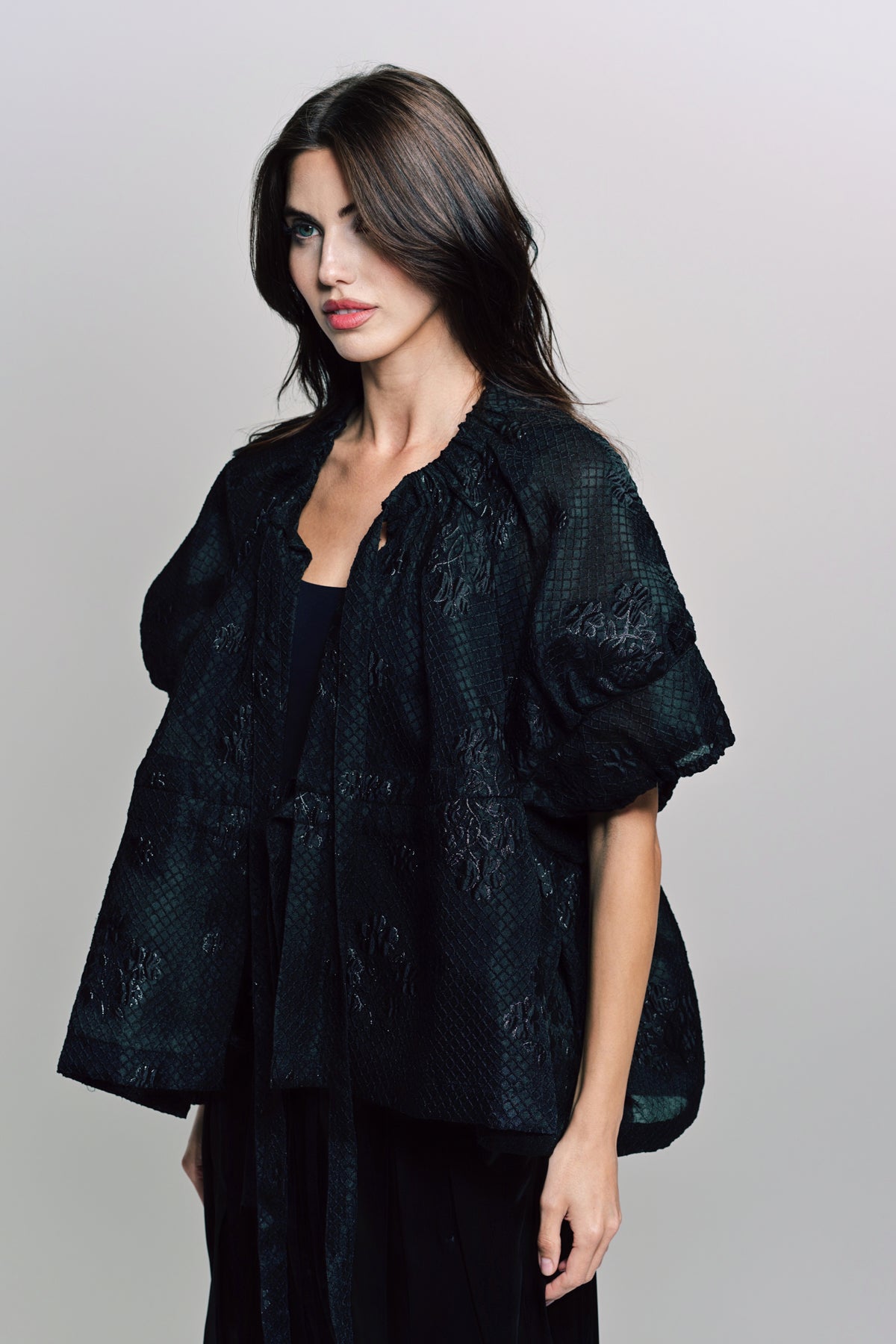 CAROLINE HU | JACQUARD BLOUSE