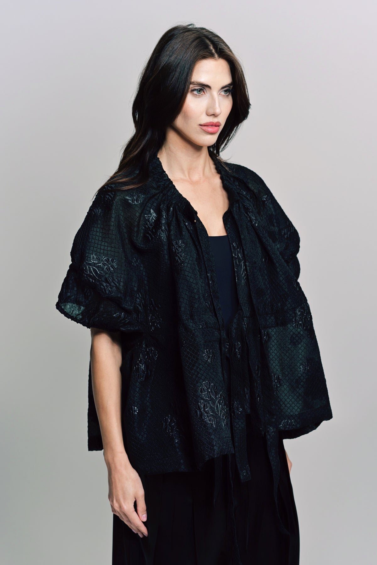 CAROLINE HU | JACQUARD BLOUSE