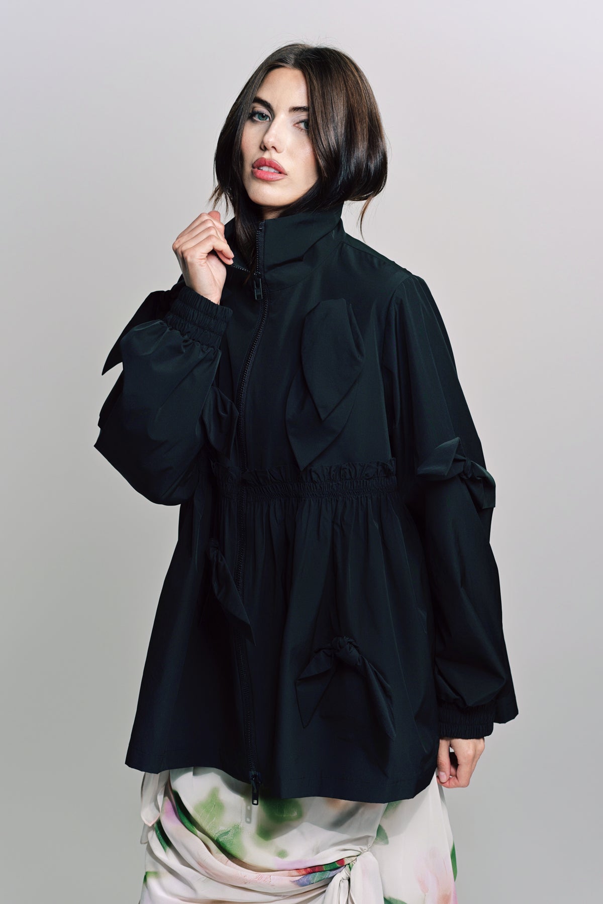 CAROLINE HU | GATHERED BOW JACKET