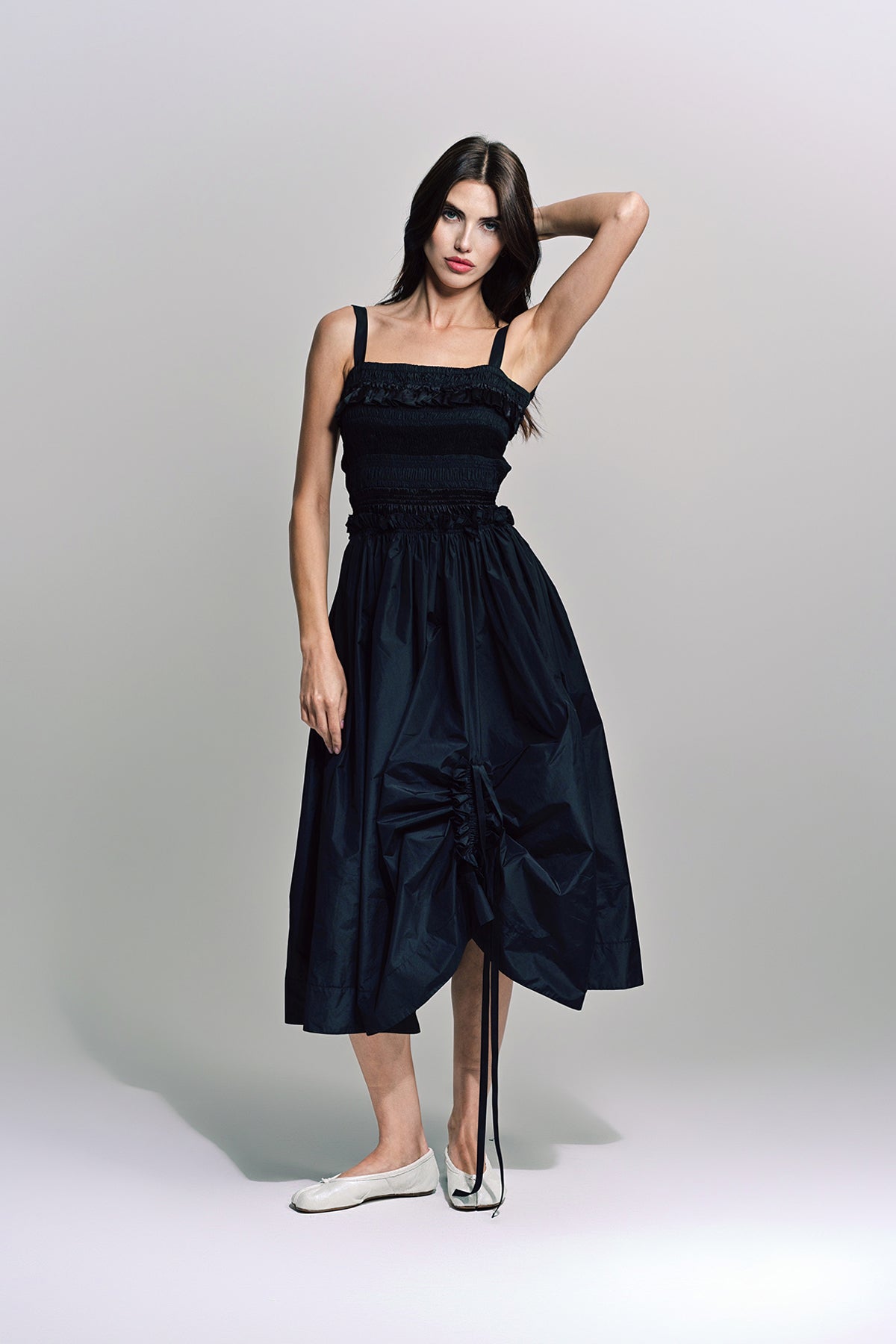 CAROLINE HU | SMOCK LONG DRESS