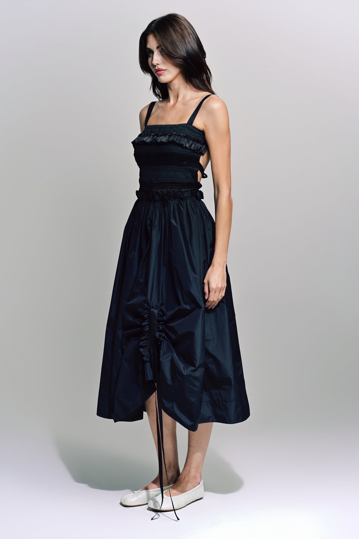 CAROLINE HU | SMOCK LONG DRESS