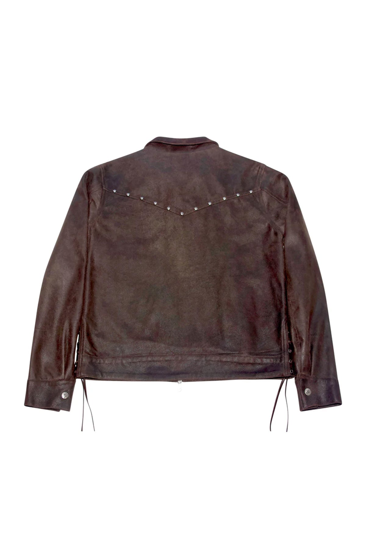 HOLLYWOOD FOREVER RECORDS | STONED & STUDDED ZIP-UP SUEDE JACKET - MAXFIELD LA