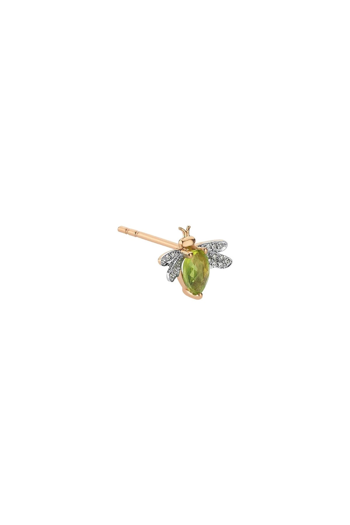 BEE GODDESS | QUEEN BEE BELLA PERIDOT SINGLE EARRING