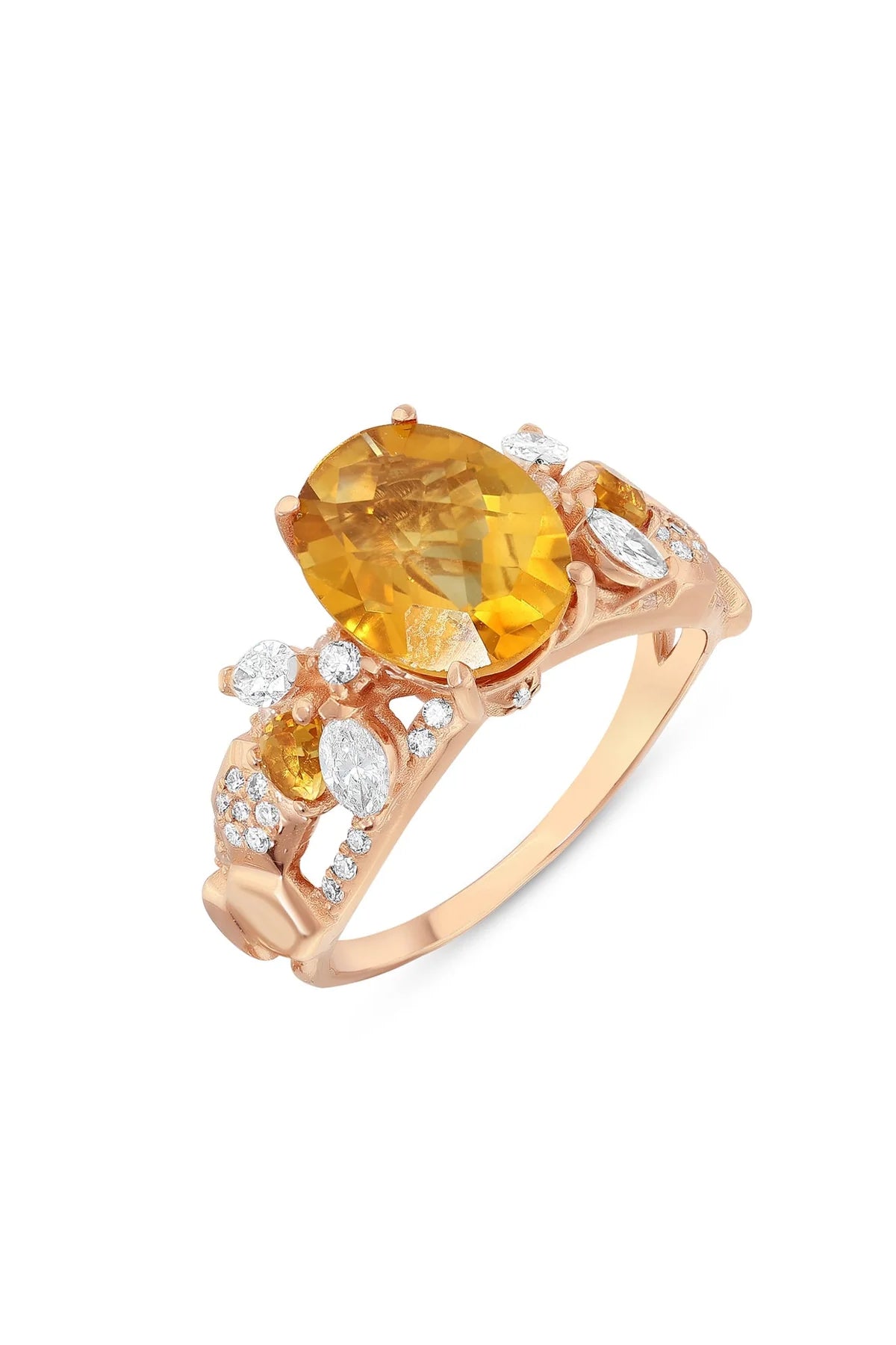 BEE GODDESS | QUEEN BEE MAYA CITRINE DIAMOND RING