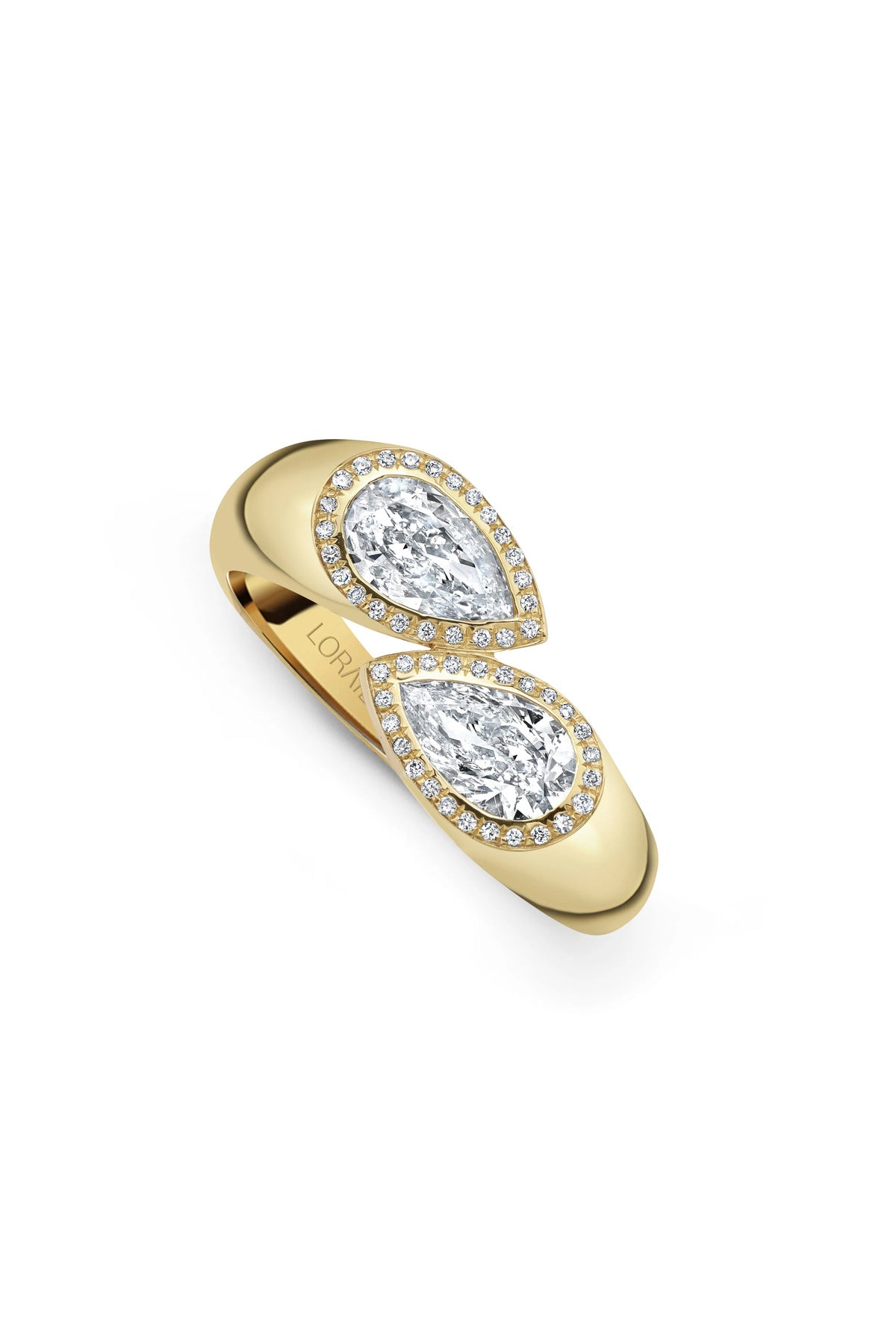 LORAIDA | TWIN PEAR DIAMOND RING - MAXFIELD LA