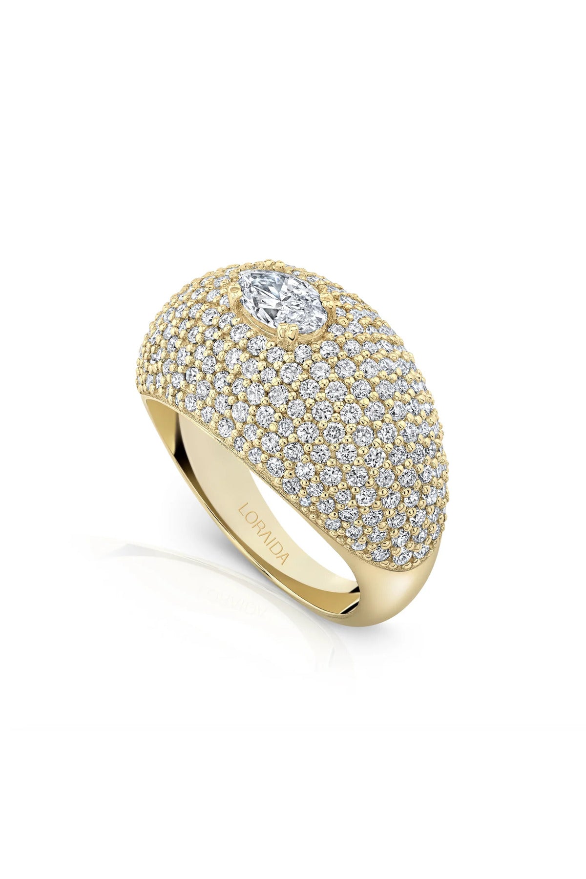 LORAIDA | PEAR DIAMOND DOME RING - MAXFIELD LA