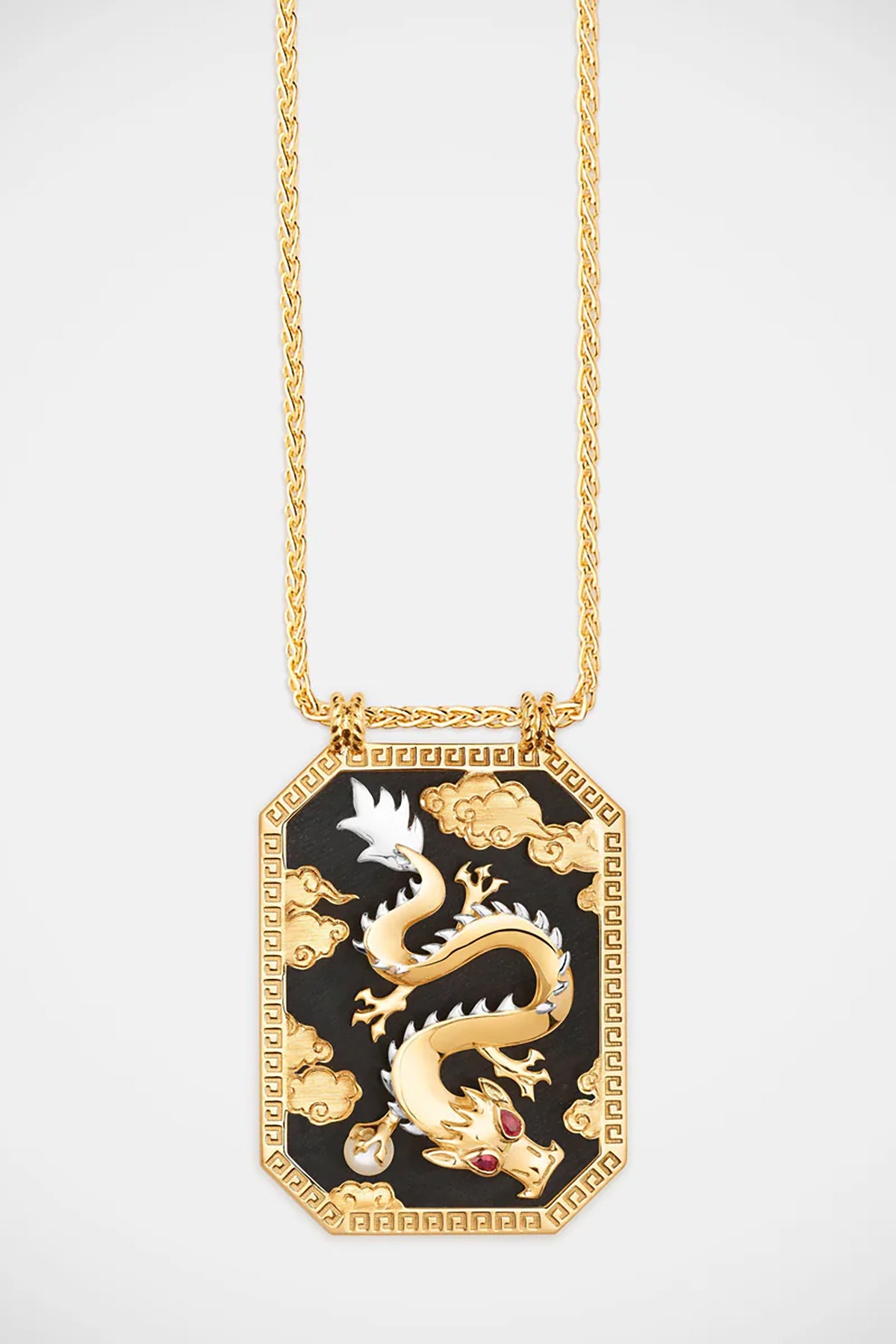 MARIE LICHTENBERG | 18K GOLD EBONY DRAGON NECKLACE