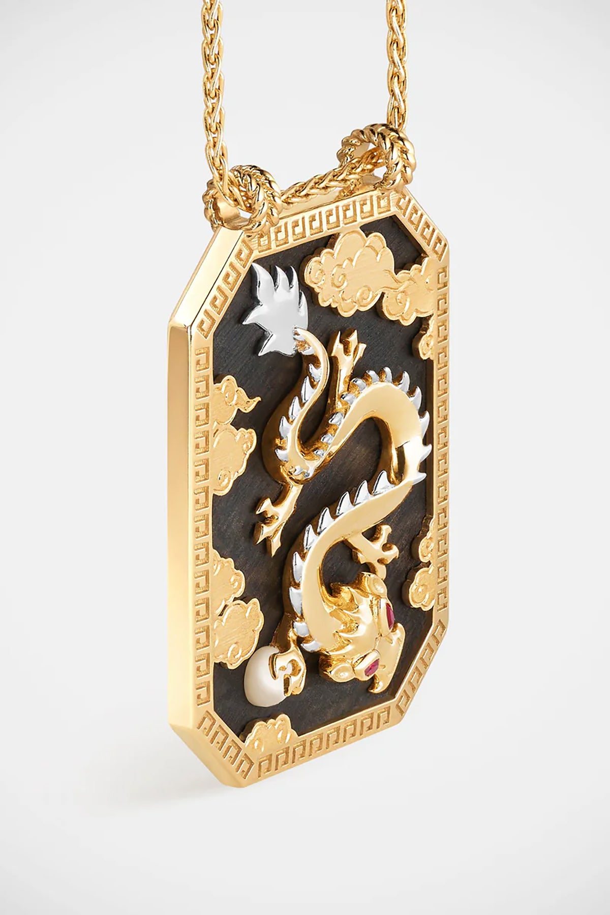 MARIE LICHTENBERG | 18K GOLD EBONY DRAGON NECKLACE